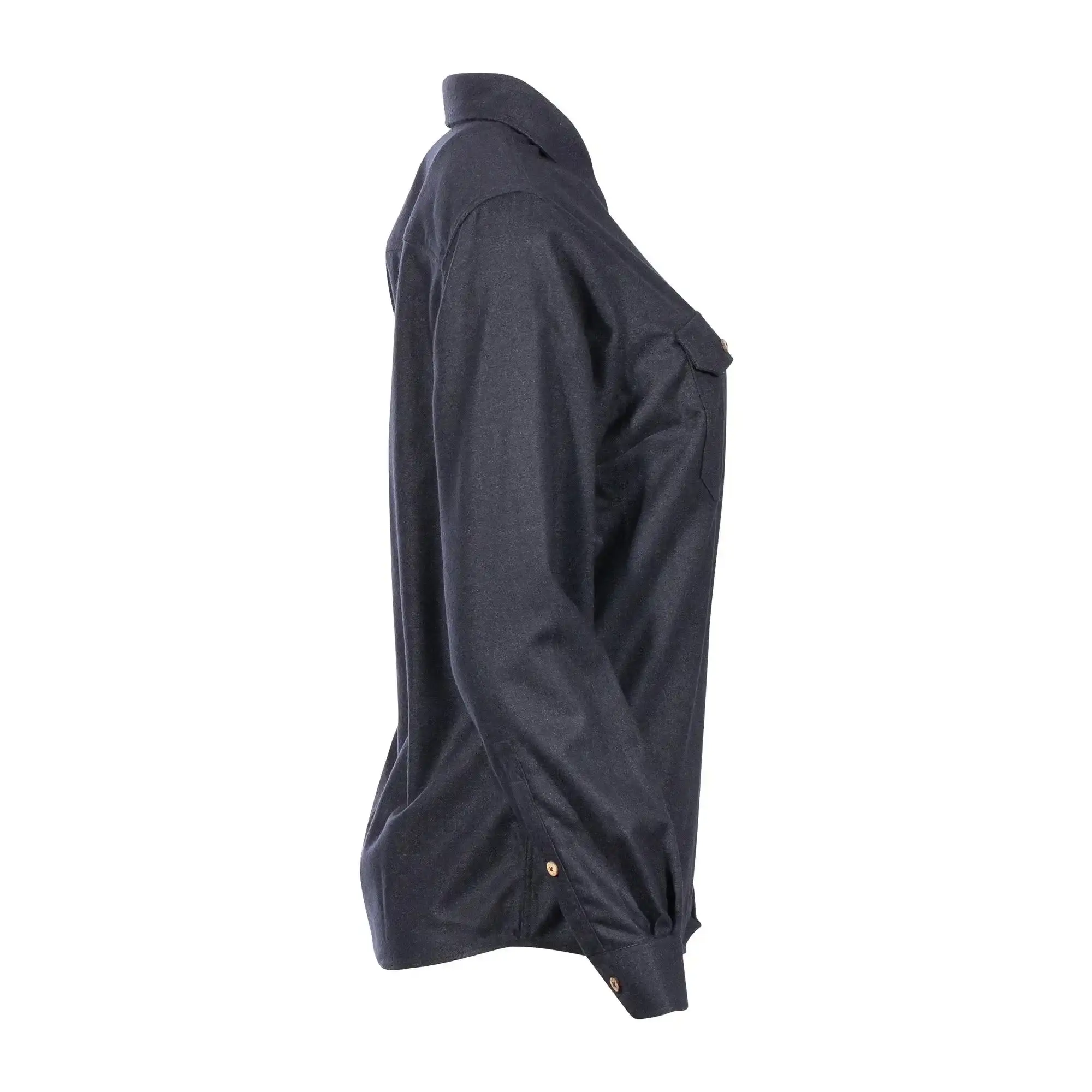 Shirt LeisureWool ReBorn dark grey melange women - Image 3