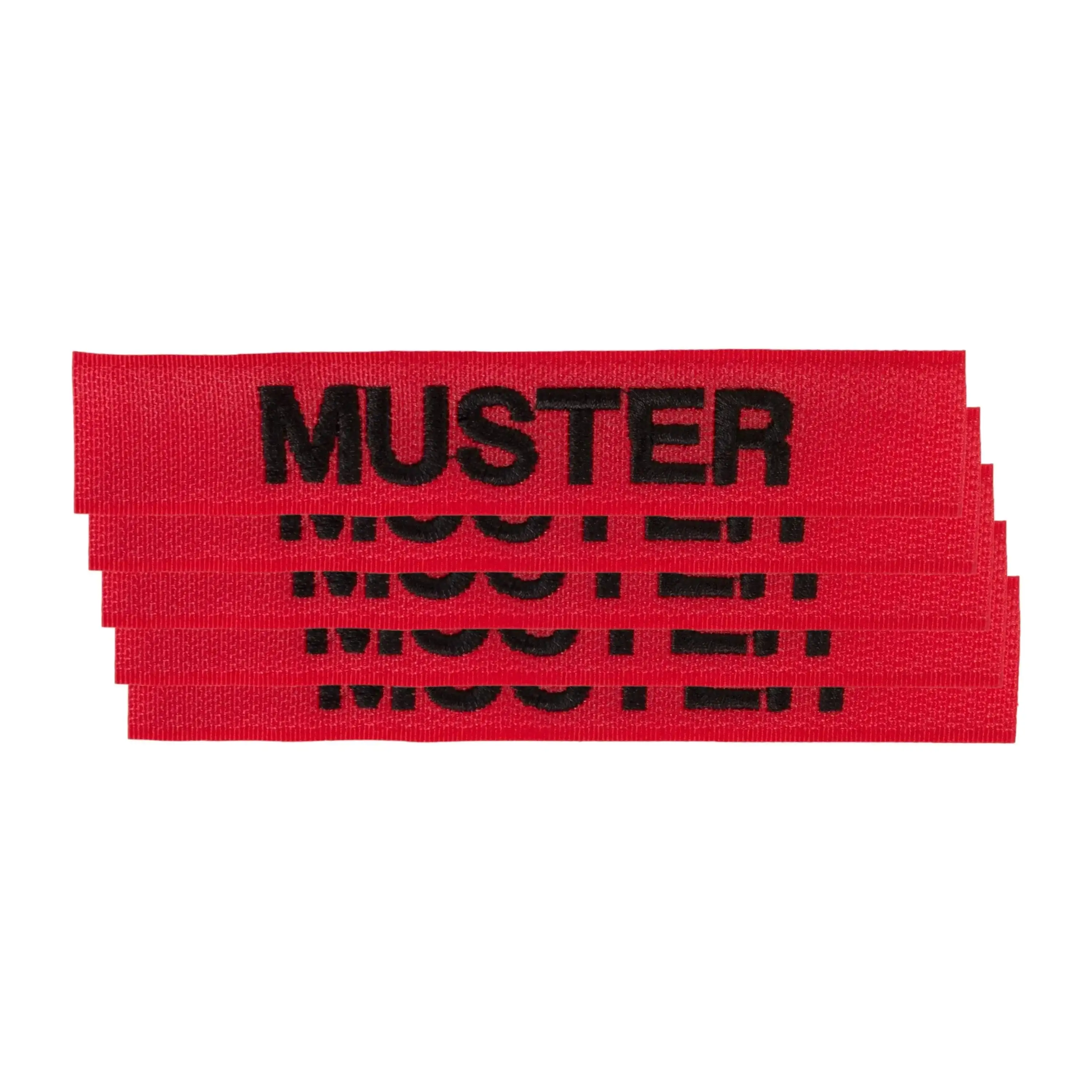 Name tapes set of 5 red
