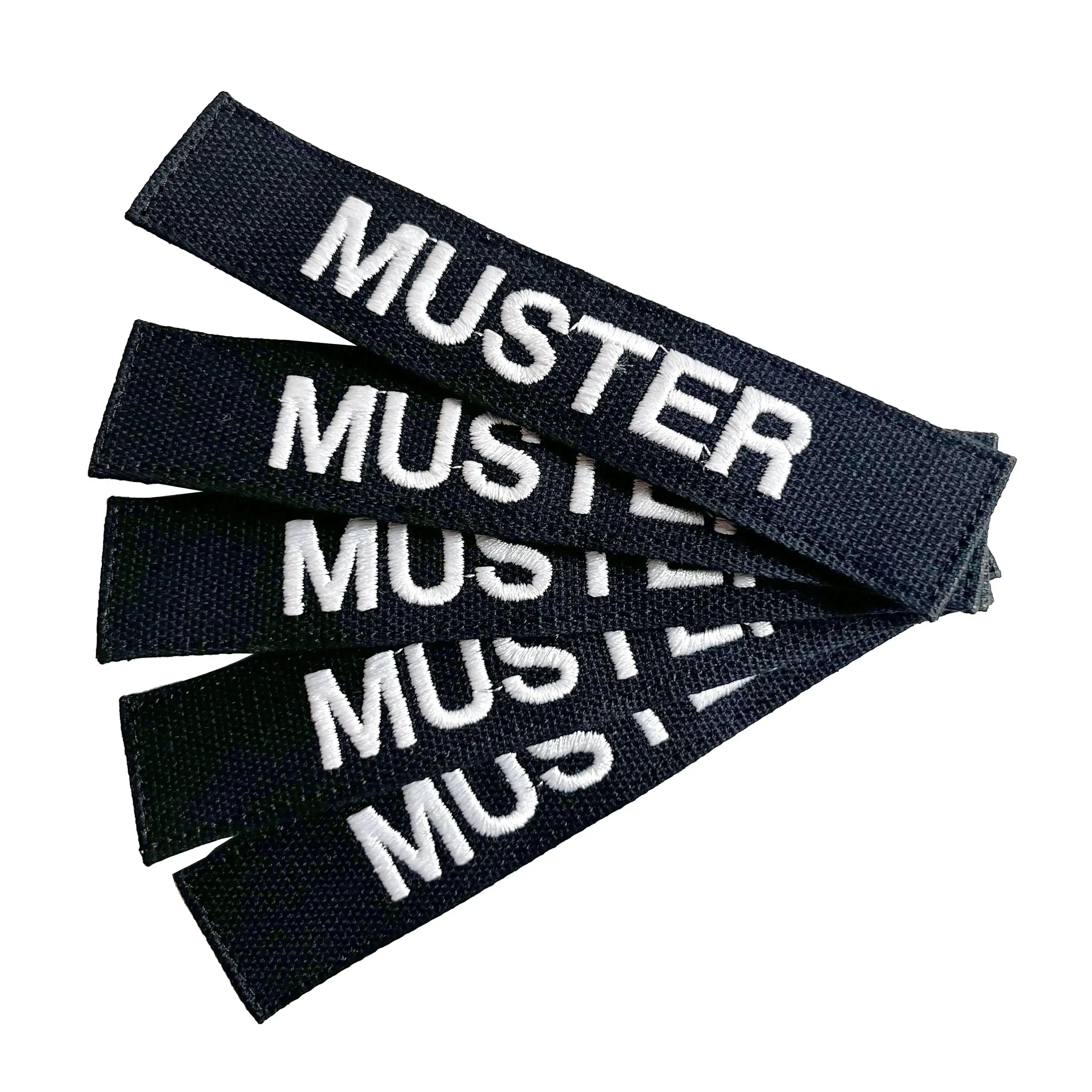 Name tapes set of 5 black