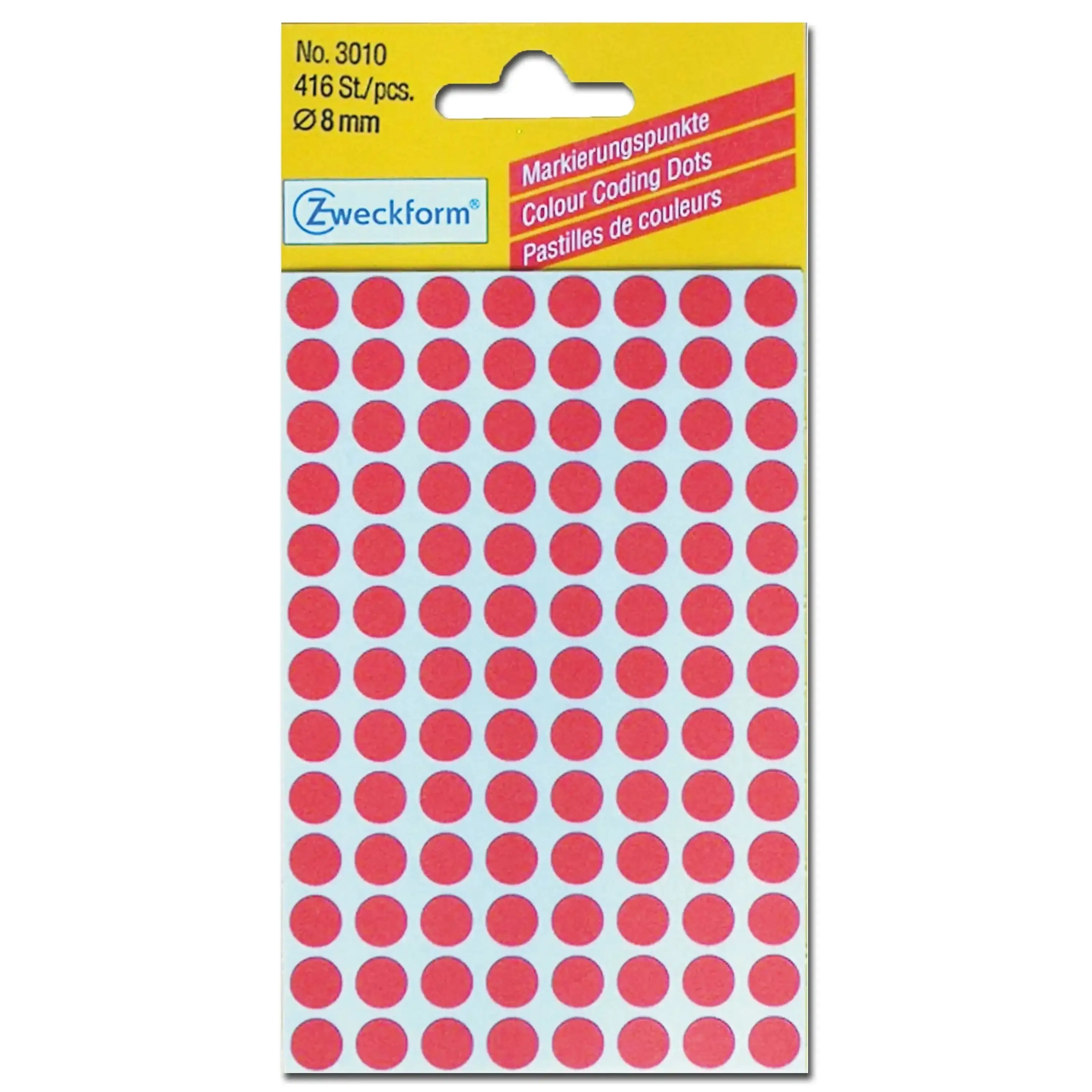 Red marker dots