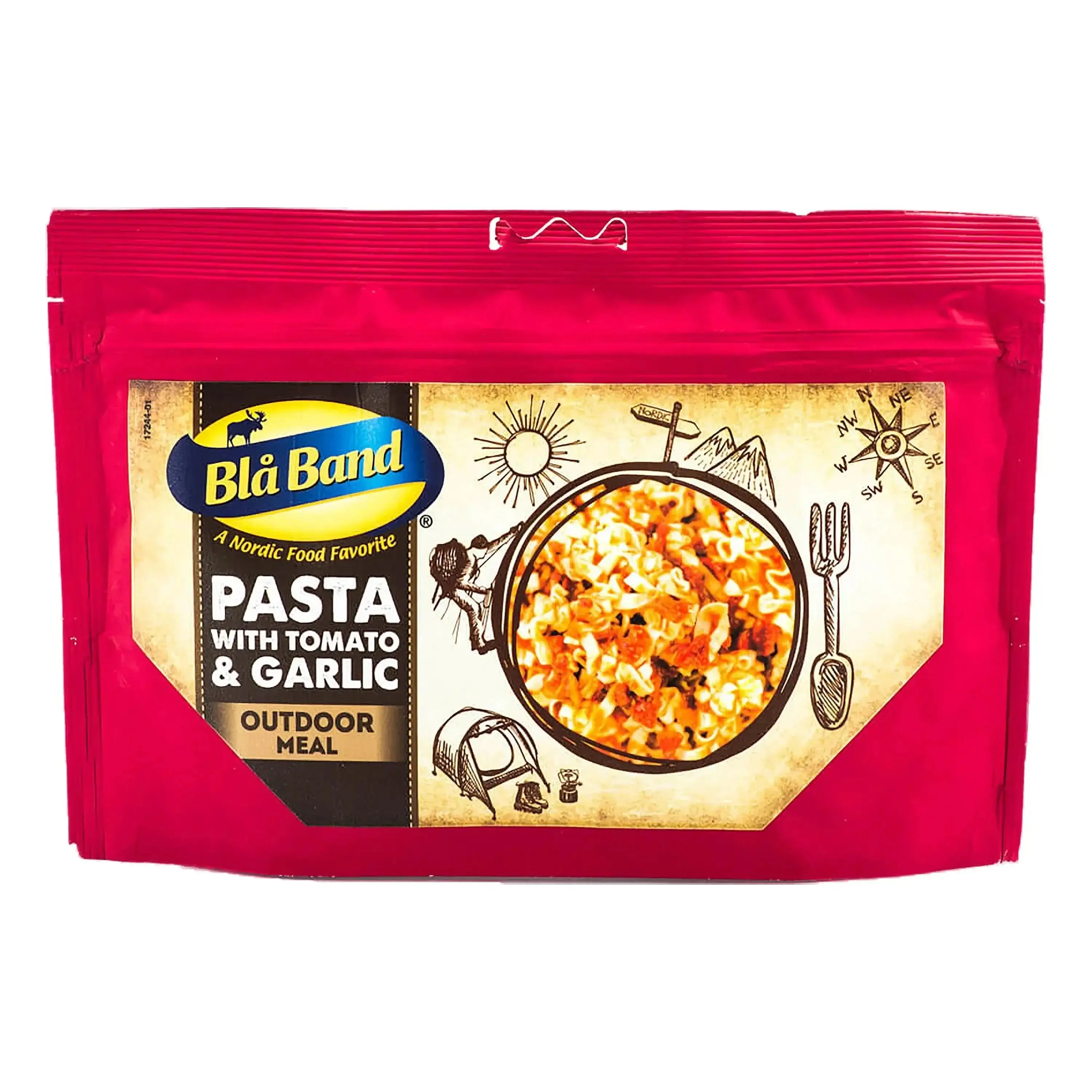 Pasta with tomatoes and garlic vegetarian