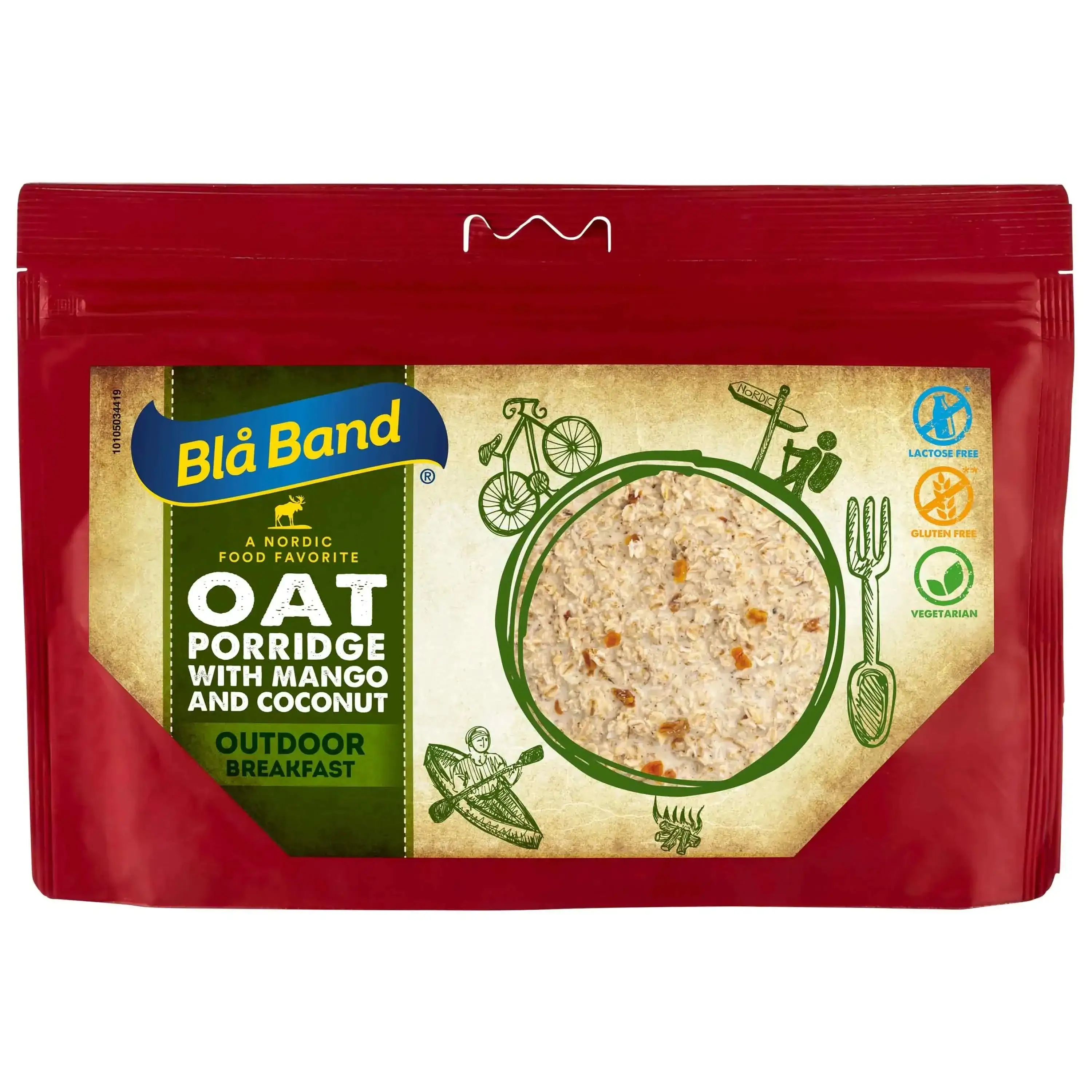 Porridge with coconut and mango
