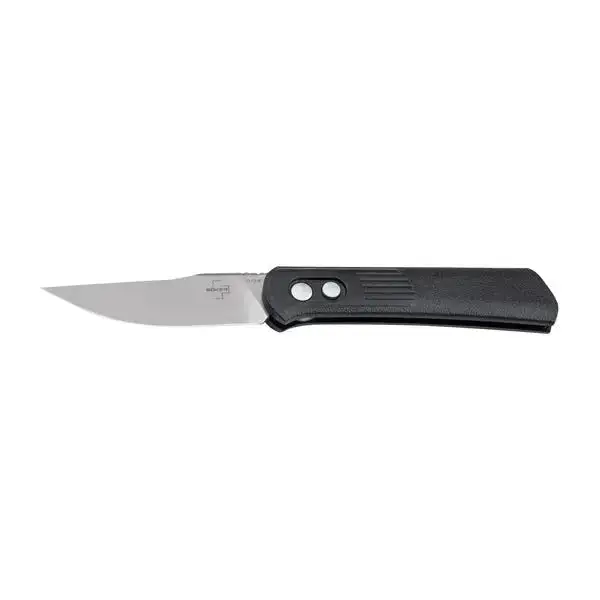 Alluvial Satin pocket knife, black and silver