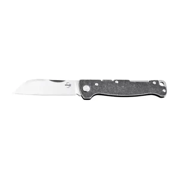 Pocket knife Atlas Backlock Sheepfoot silver-colored