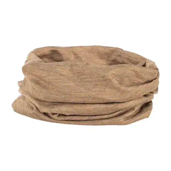 Multifunctional scarf Merino Lightweight Multistripes coyote