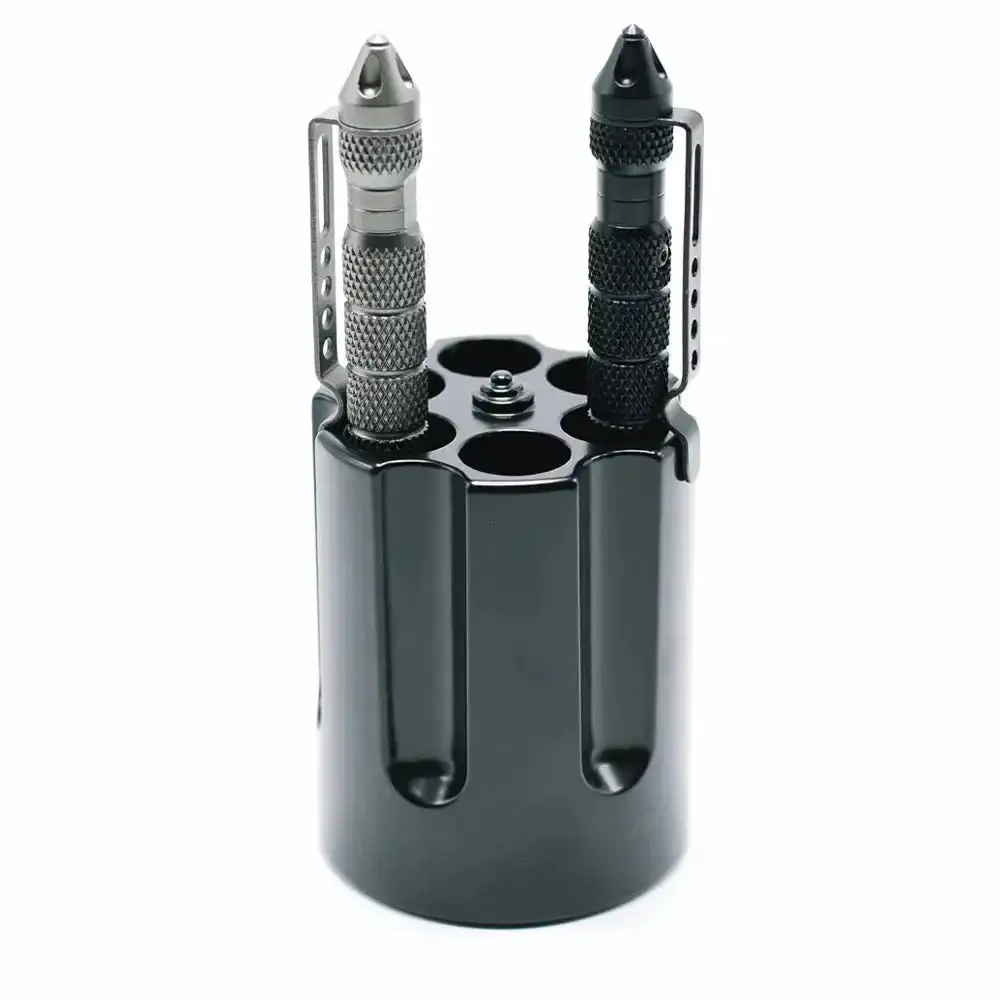 Pen Holder Revolver Cylinder black