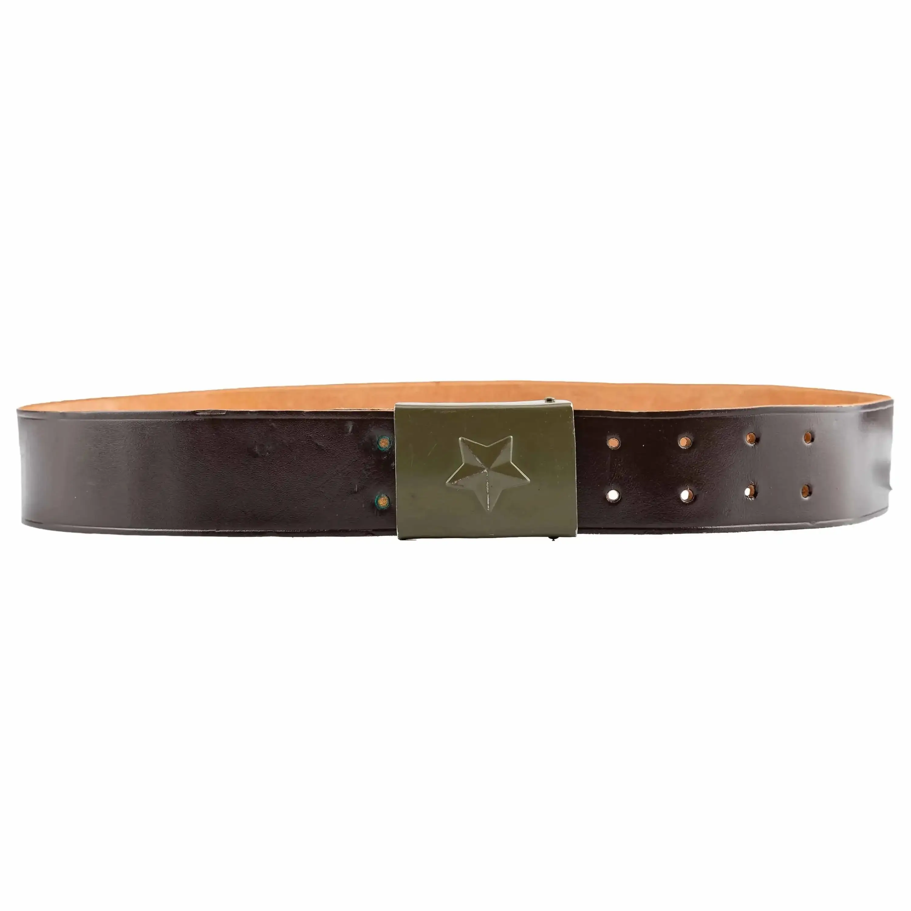 Czech leather belt brown used