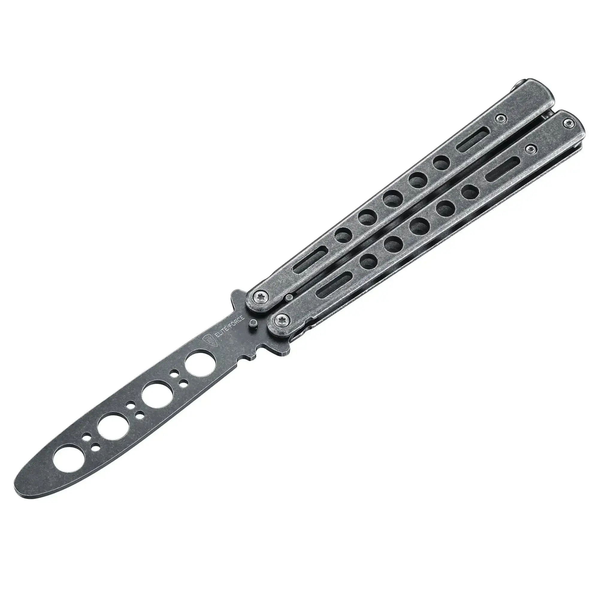 Training knife butterfly silver-colored - Image 2