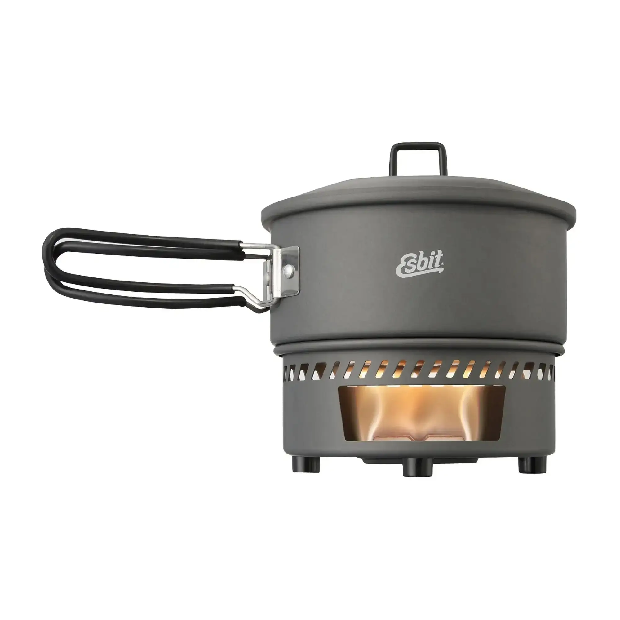 Cooking set solid fuel 1 L aluminum hard anodized