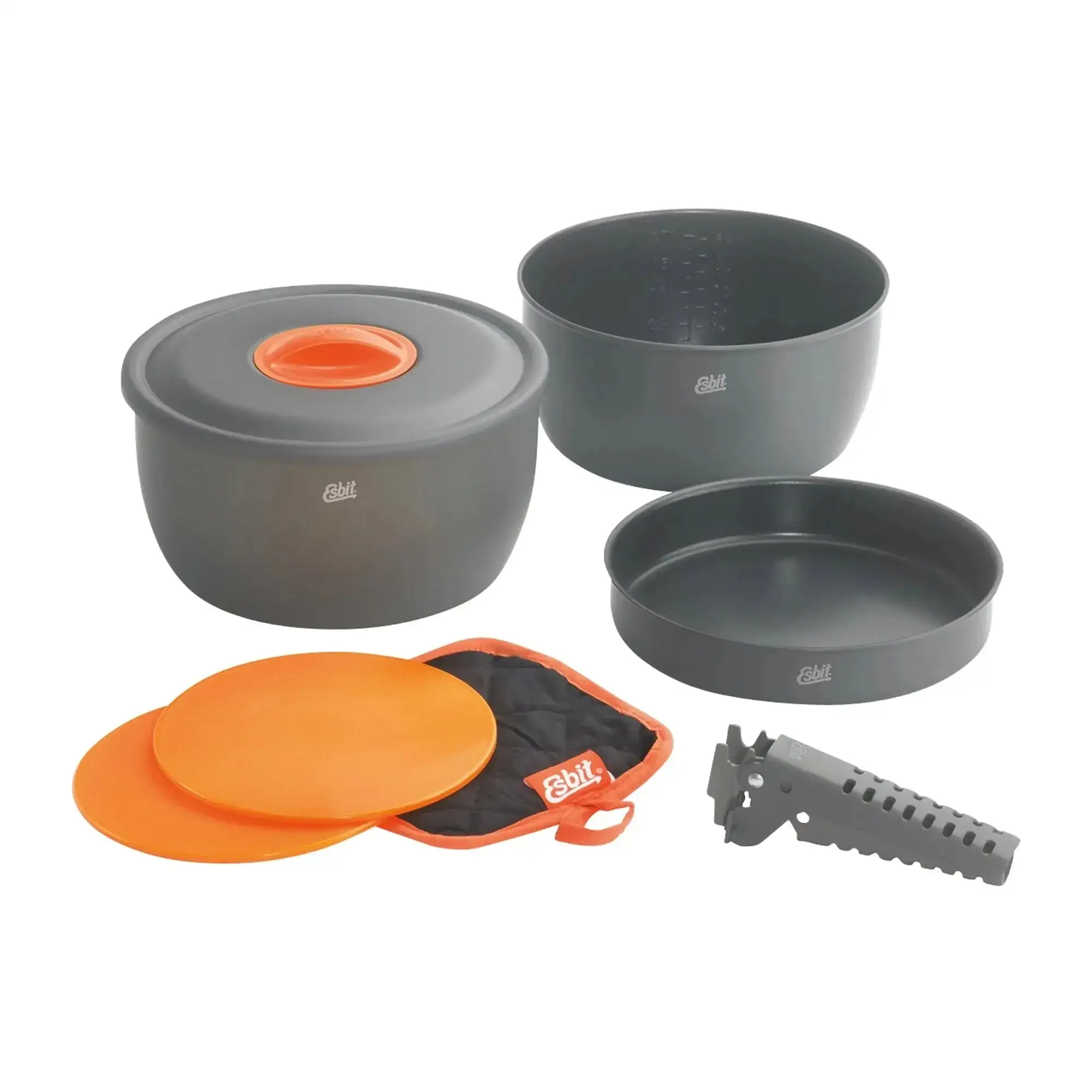 Cookware non-stick coated hard-anodized aluminum