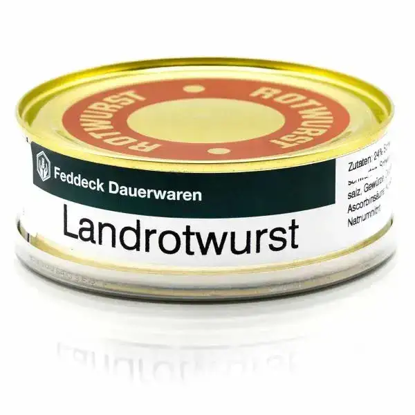 Canned sausage, country-style red sausage, 200 g
