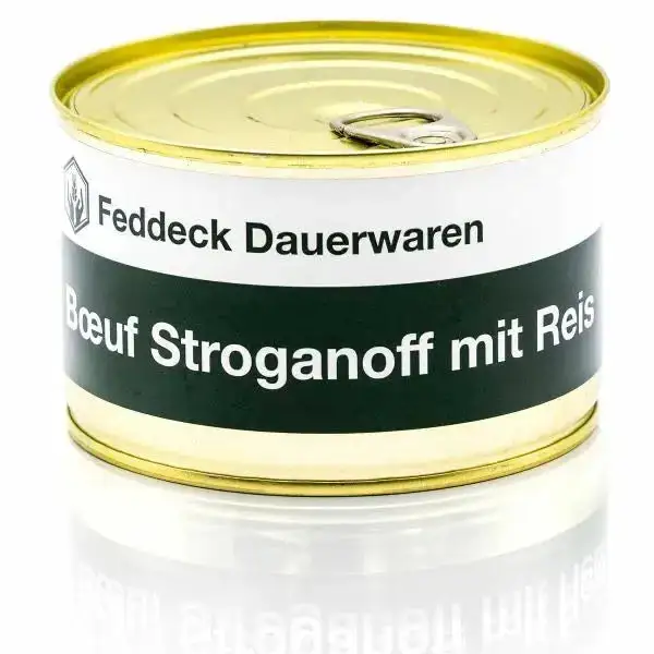 Ready-made meal canned beef Stroganoff with rice 400g