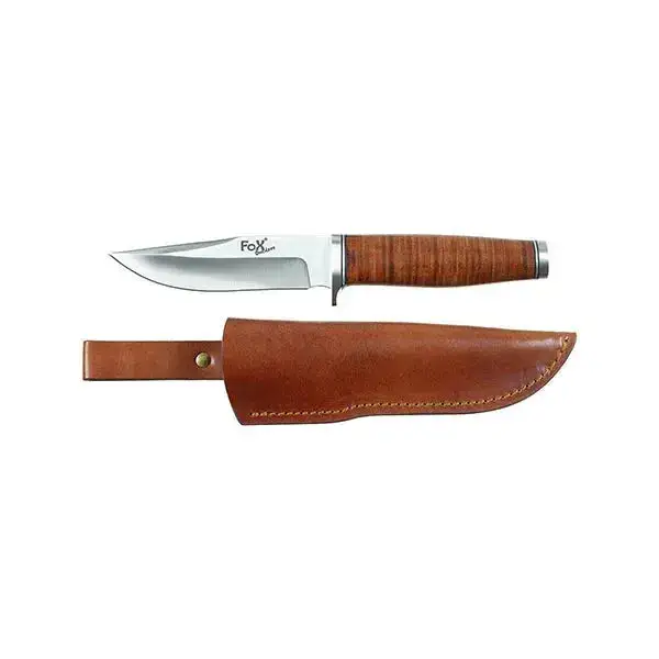 Hiking knife Ranger 11 with leather handle and sheath