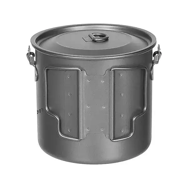 Small titanium pot, 1.1 L, with lid and folding handles - Image 3