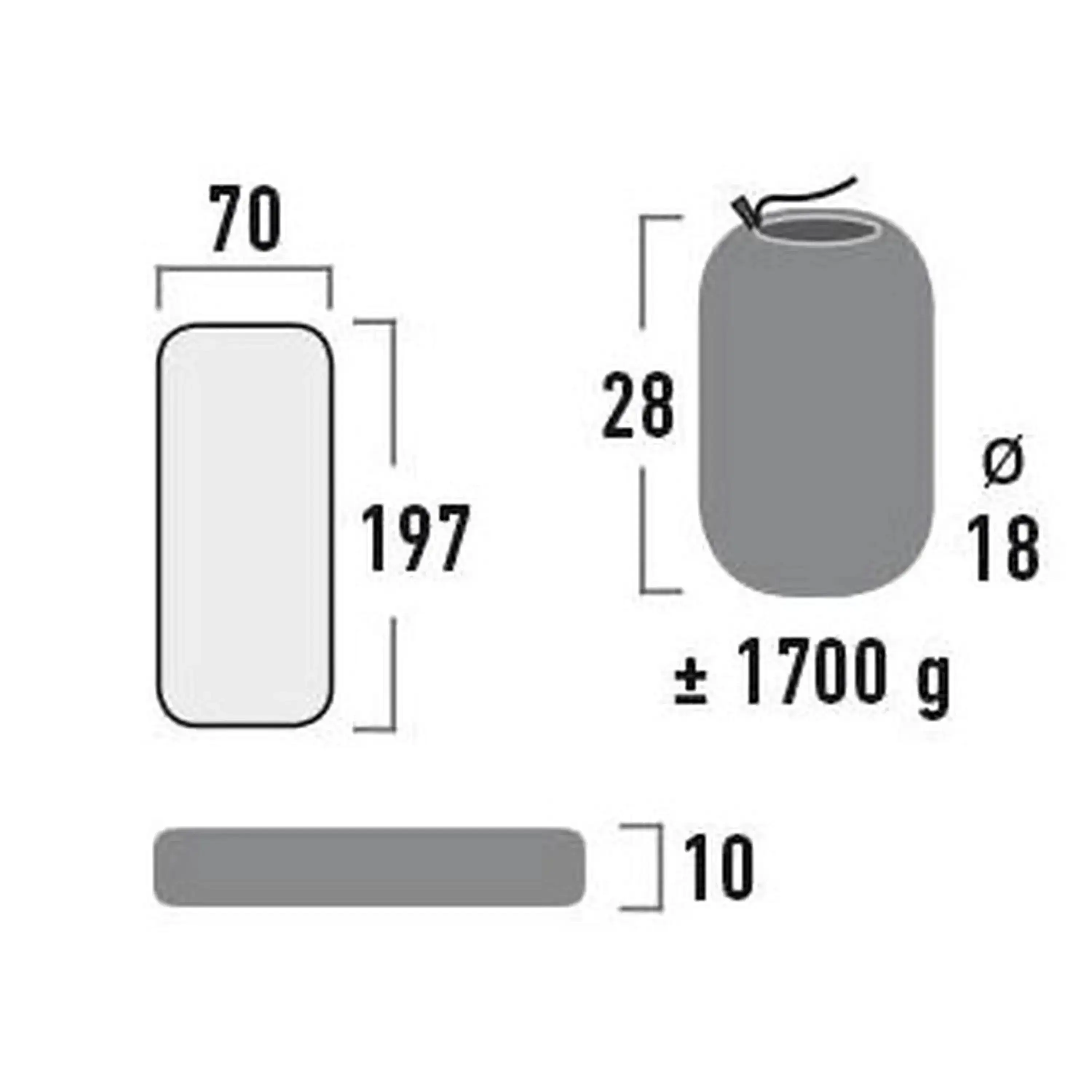 Lightweight comfort mattress Dayton XL dark grey - Image 2