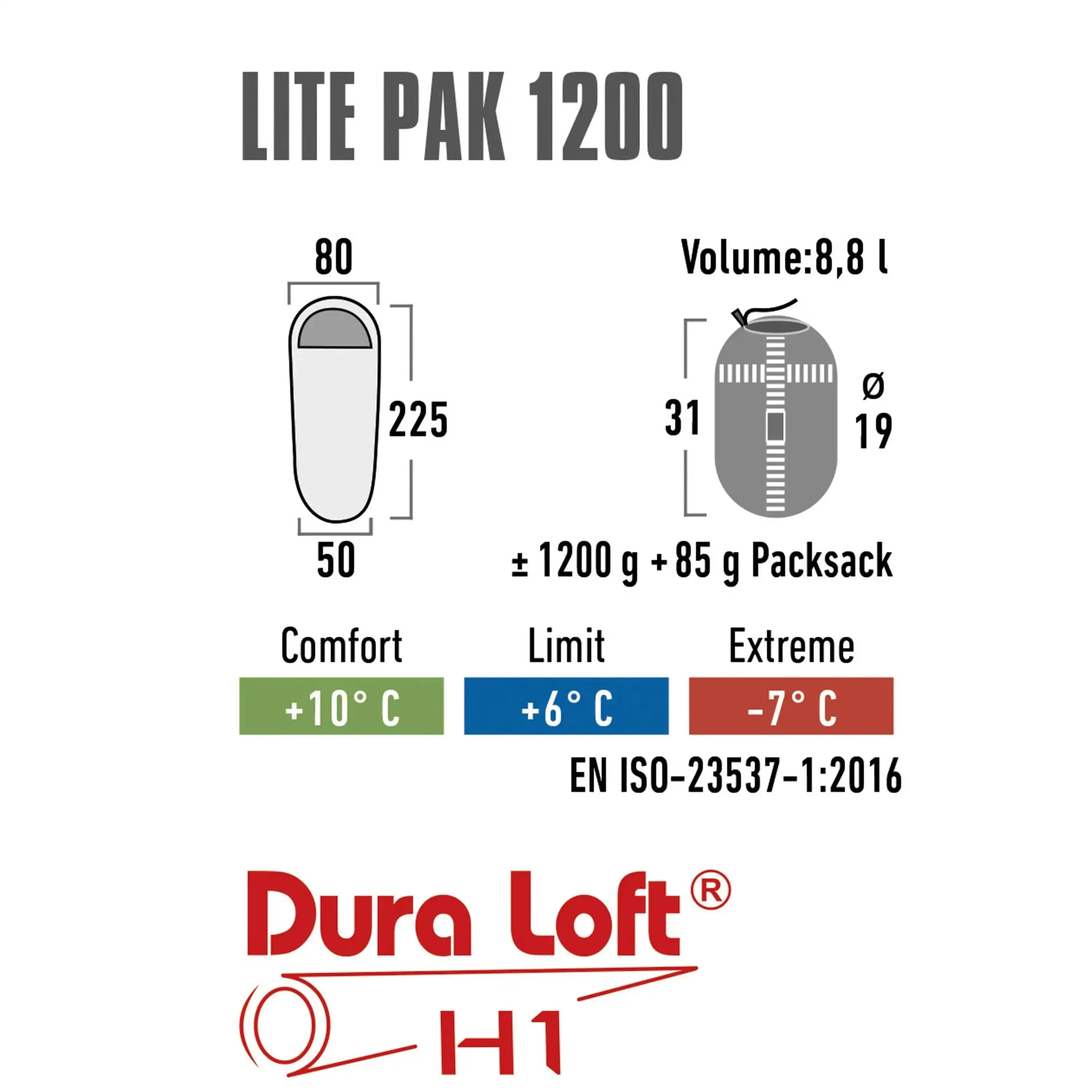 Mummy sleeping bag Lite Pak 1200 - Image 6