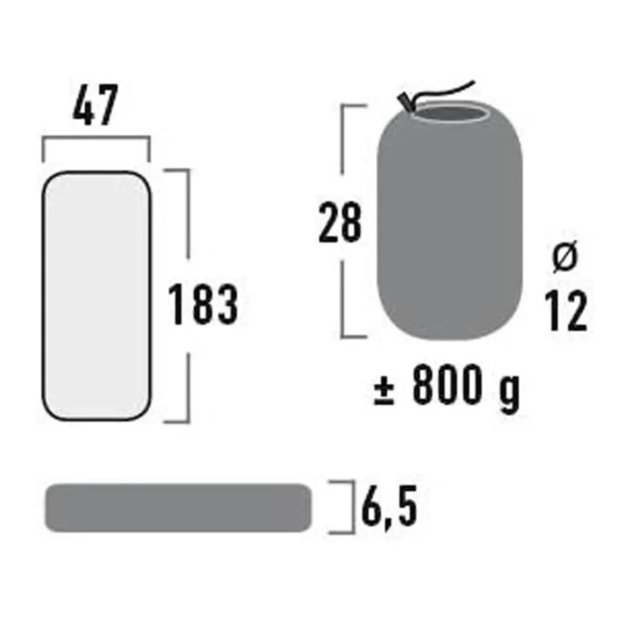 Trekking mattress Texas dark grey - Image 2