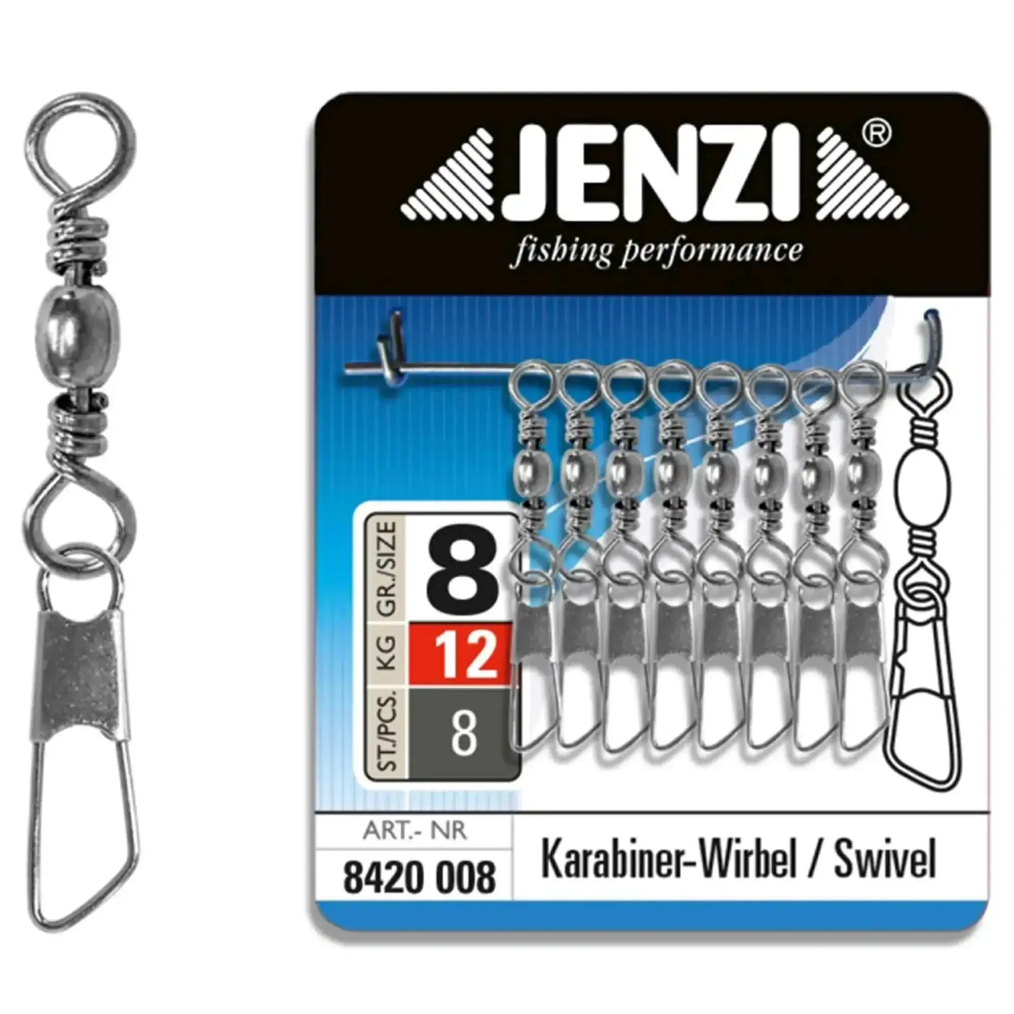 Carabiner swivel, nickel-plated, saltwater resistant - Image 2