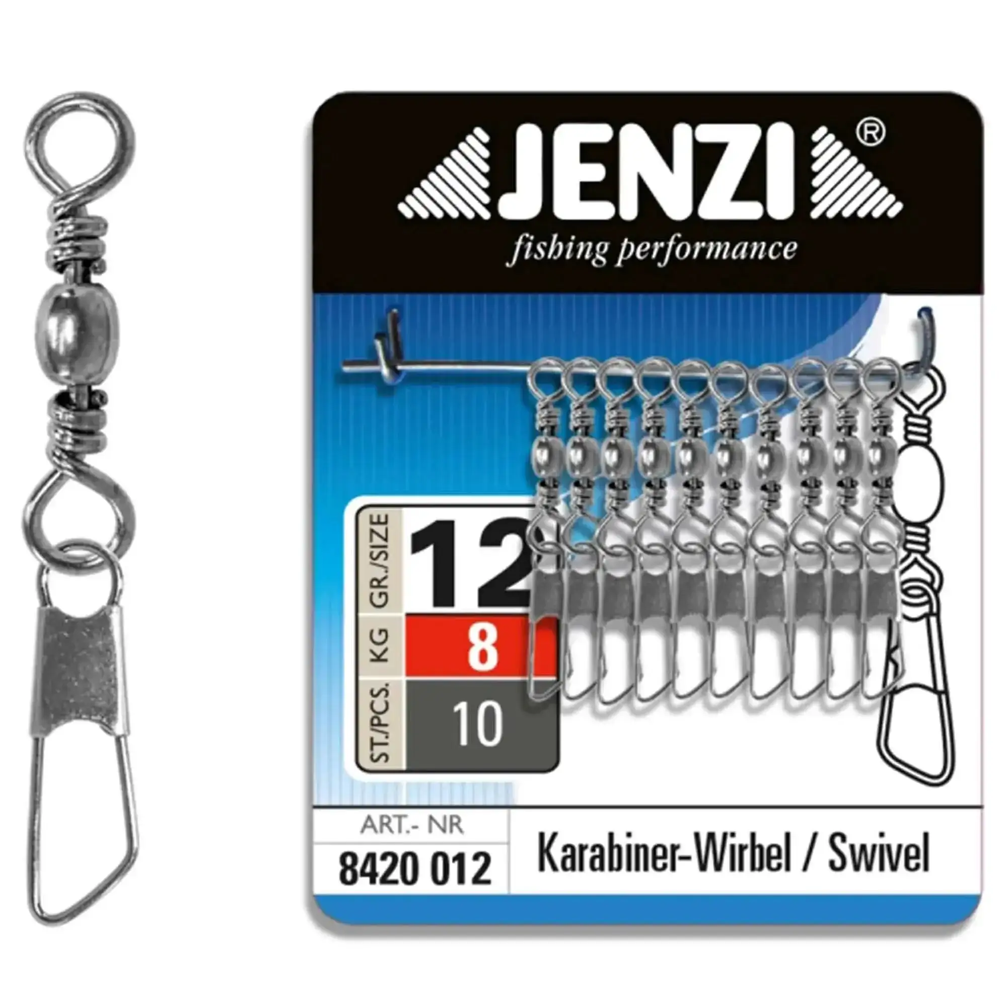 Carabiner swivel, nickel-plated, saltwater resistant - Image 3
