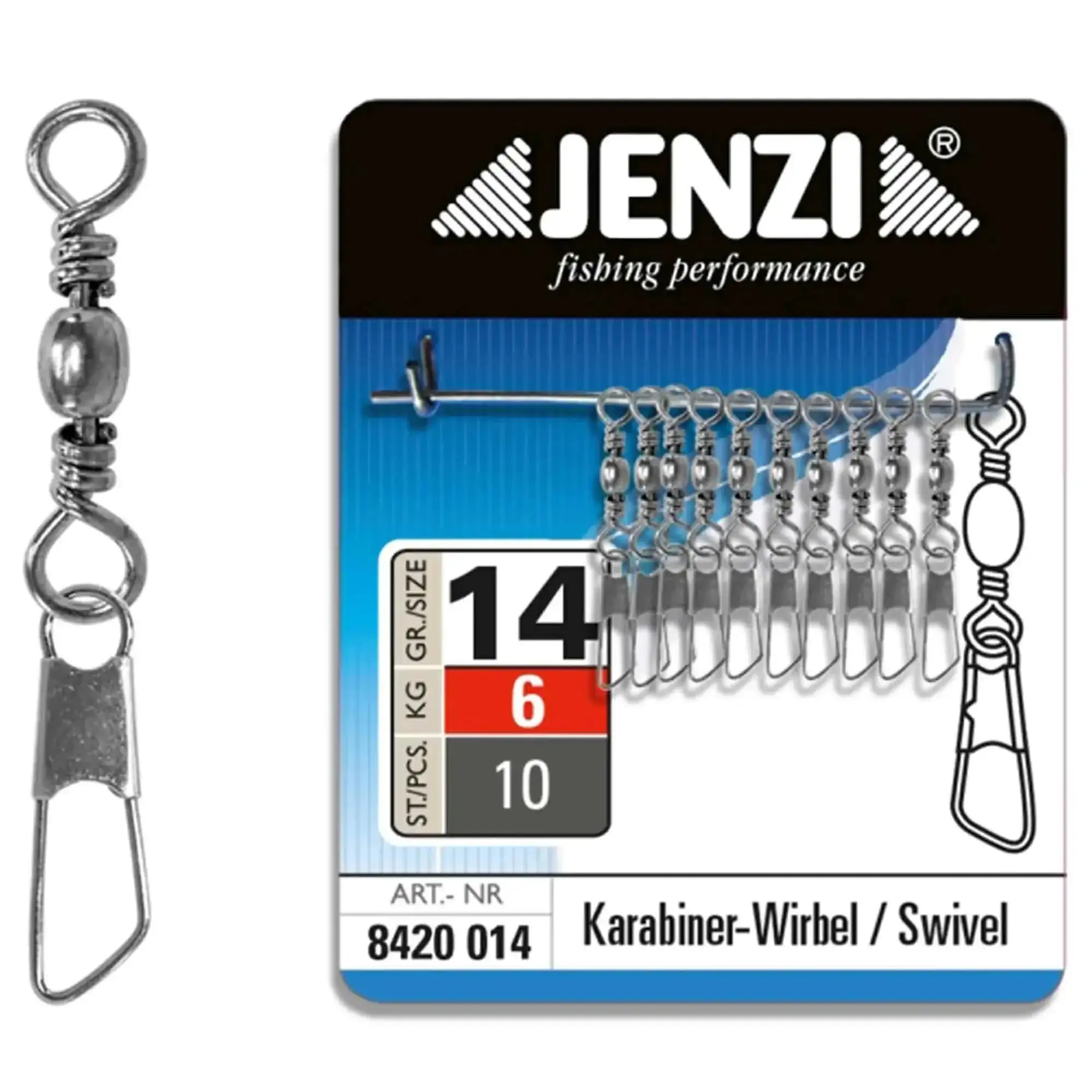 Carabiner swivel, nickel-plated, saltwater resistant - Image 4