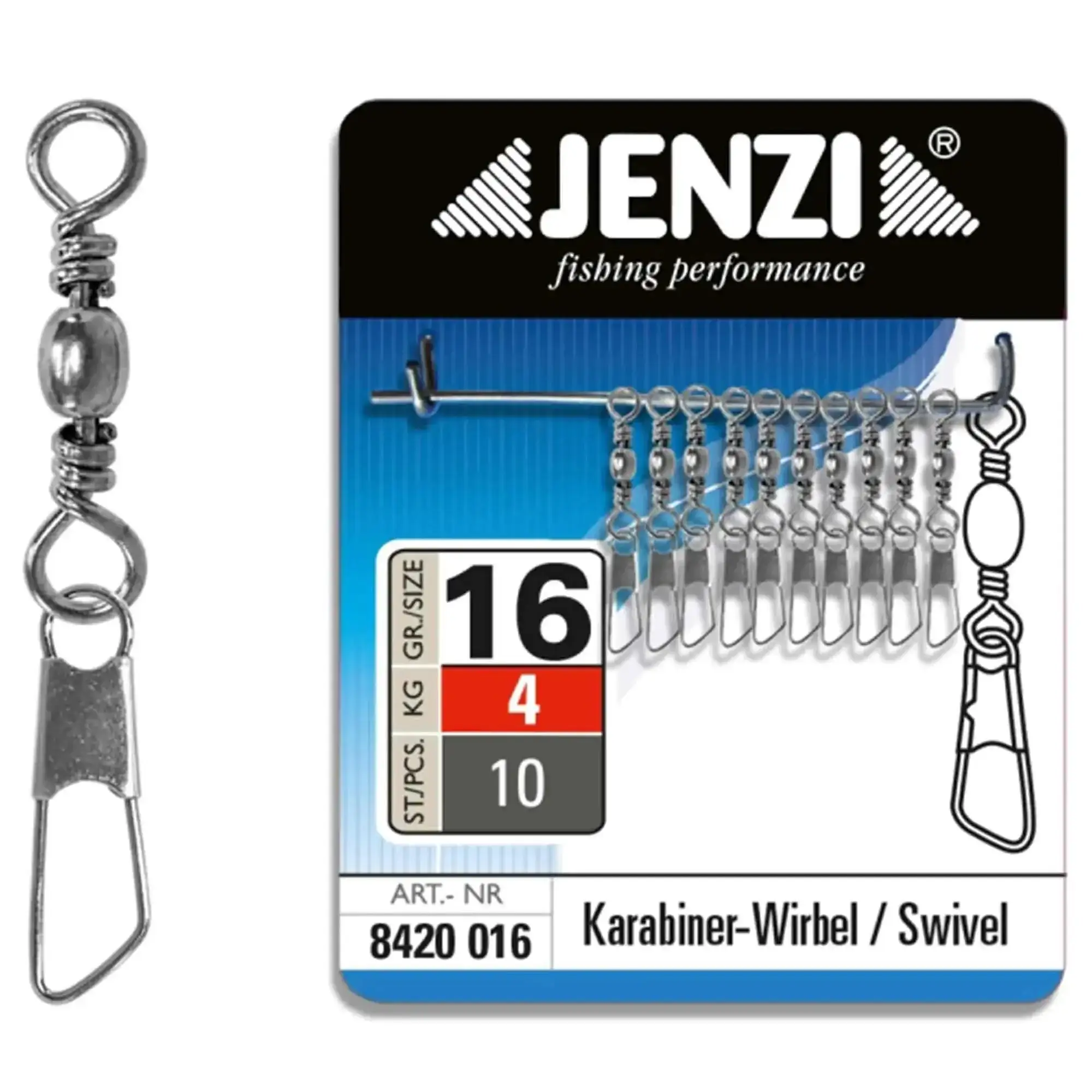 Carabiner swivel, nickel-plated, saltwater resistant - Image 5