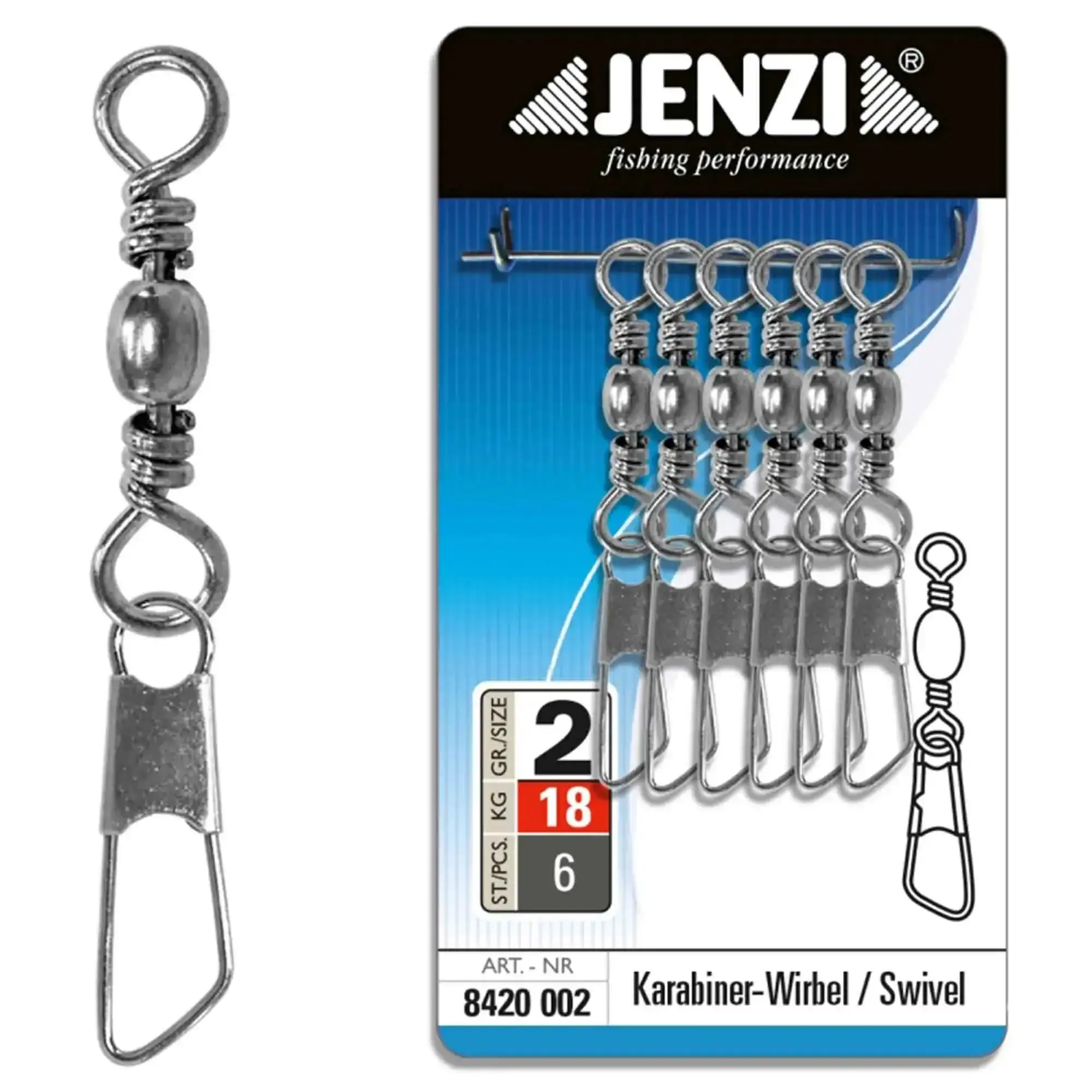 Carabiner swivel, nickel-plated, saltwater resistant - Image 6