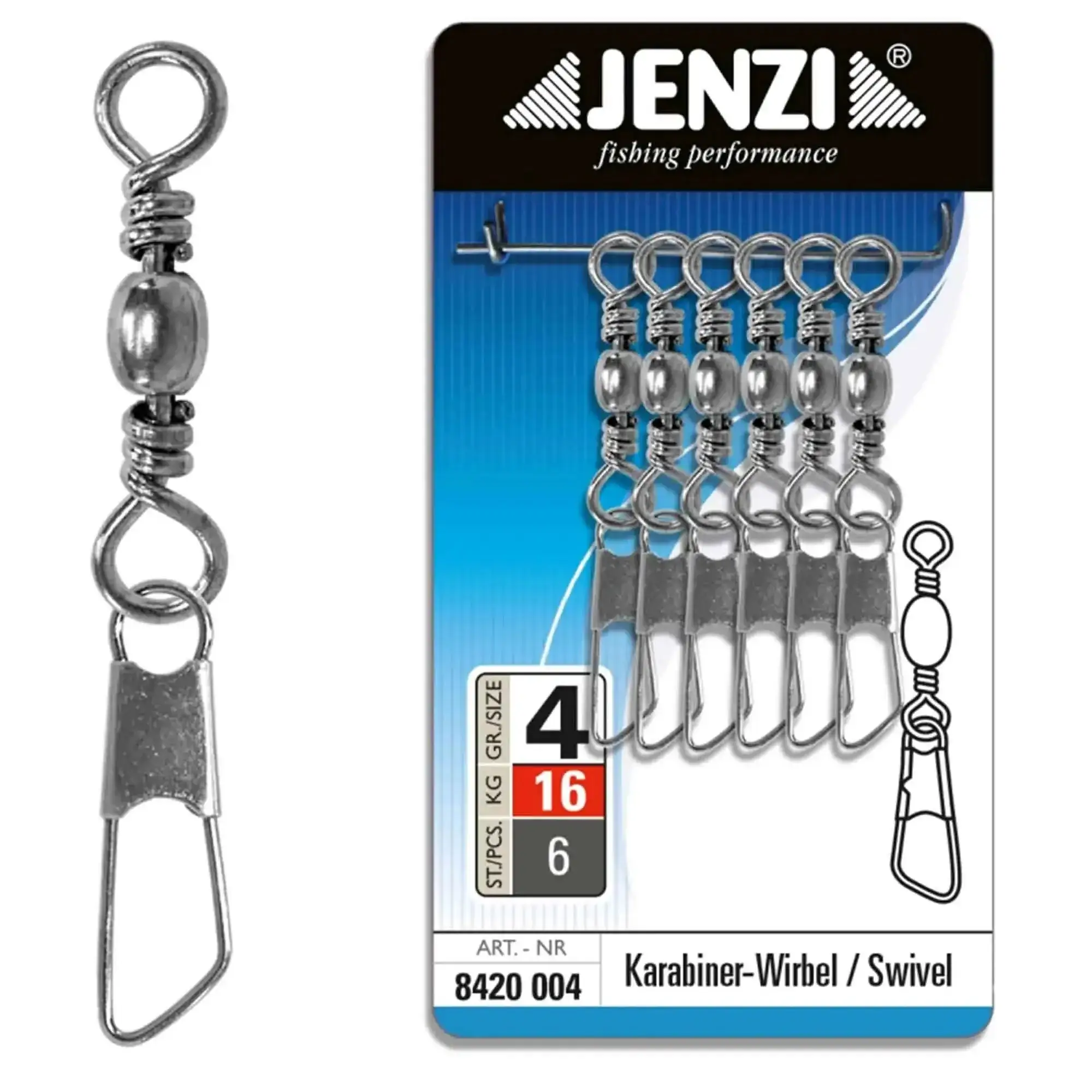 Carabiner swivel, nickel-plated, saltwater resistant - Image 7