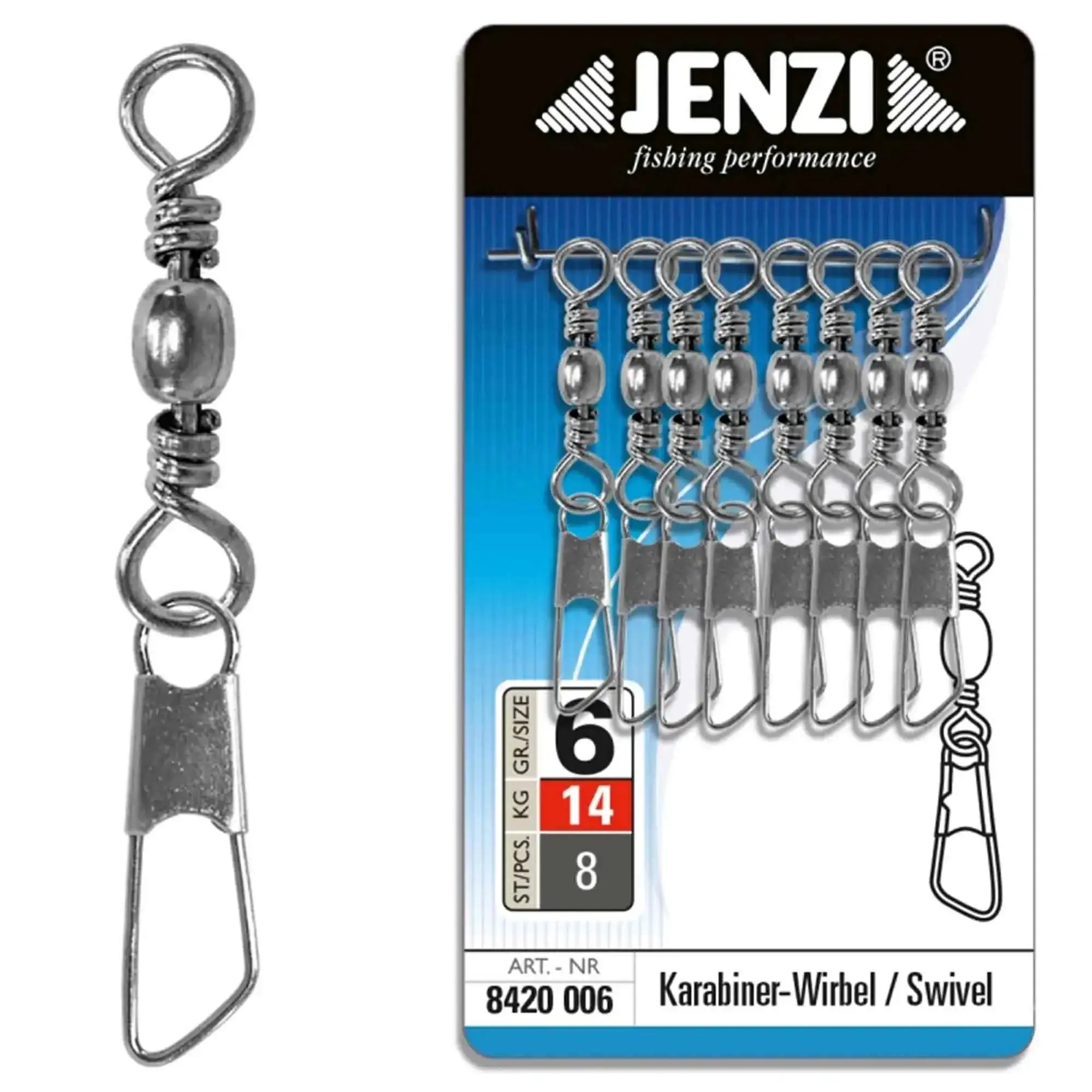 Carabiner swivel, nickel-plated, saltwater resistant - Image 8