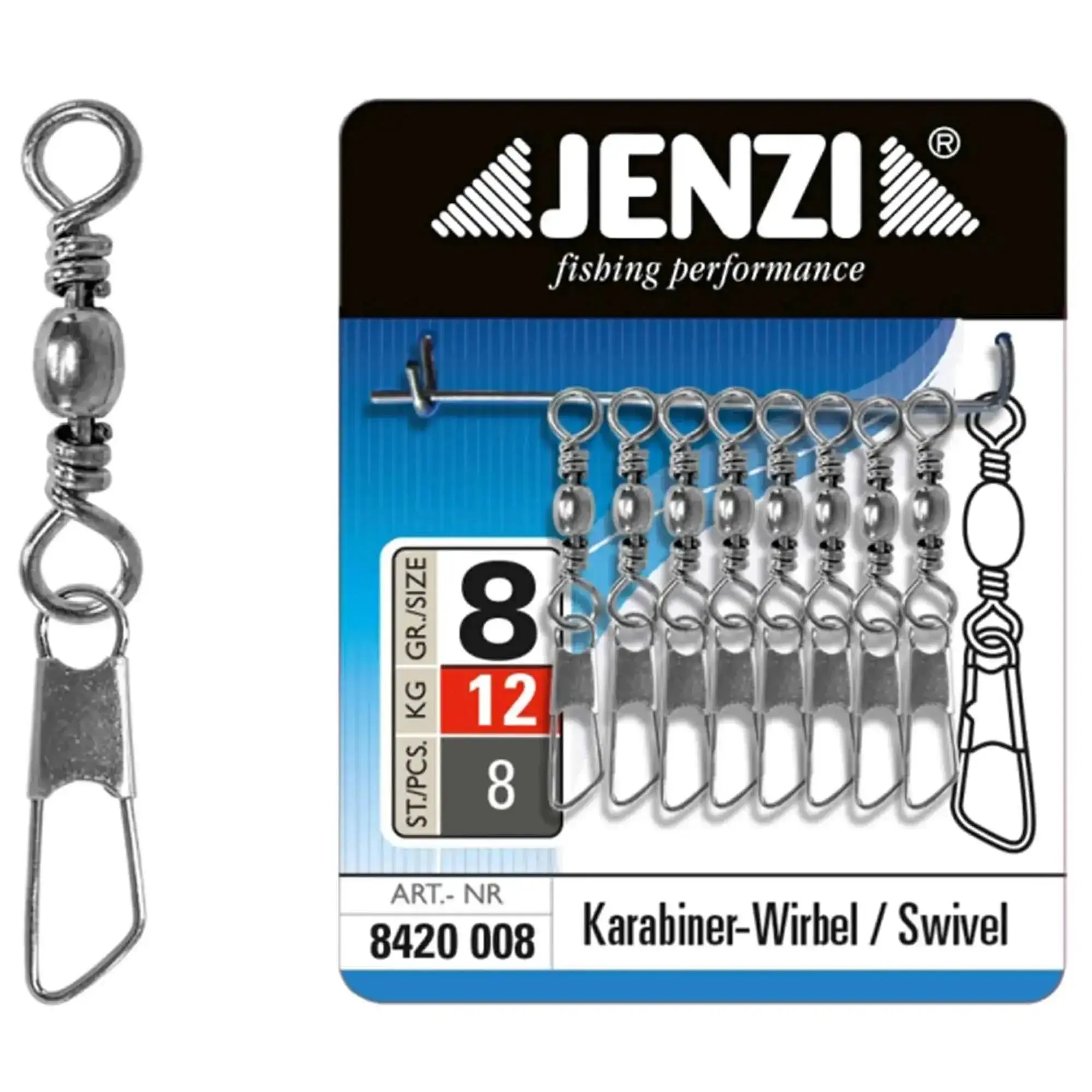 Carabiner swivel, nickel-plated, saltwater resistant - Image 9