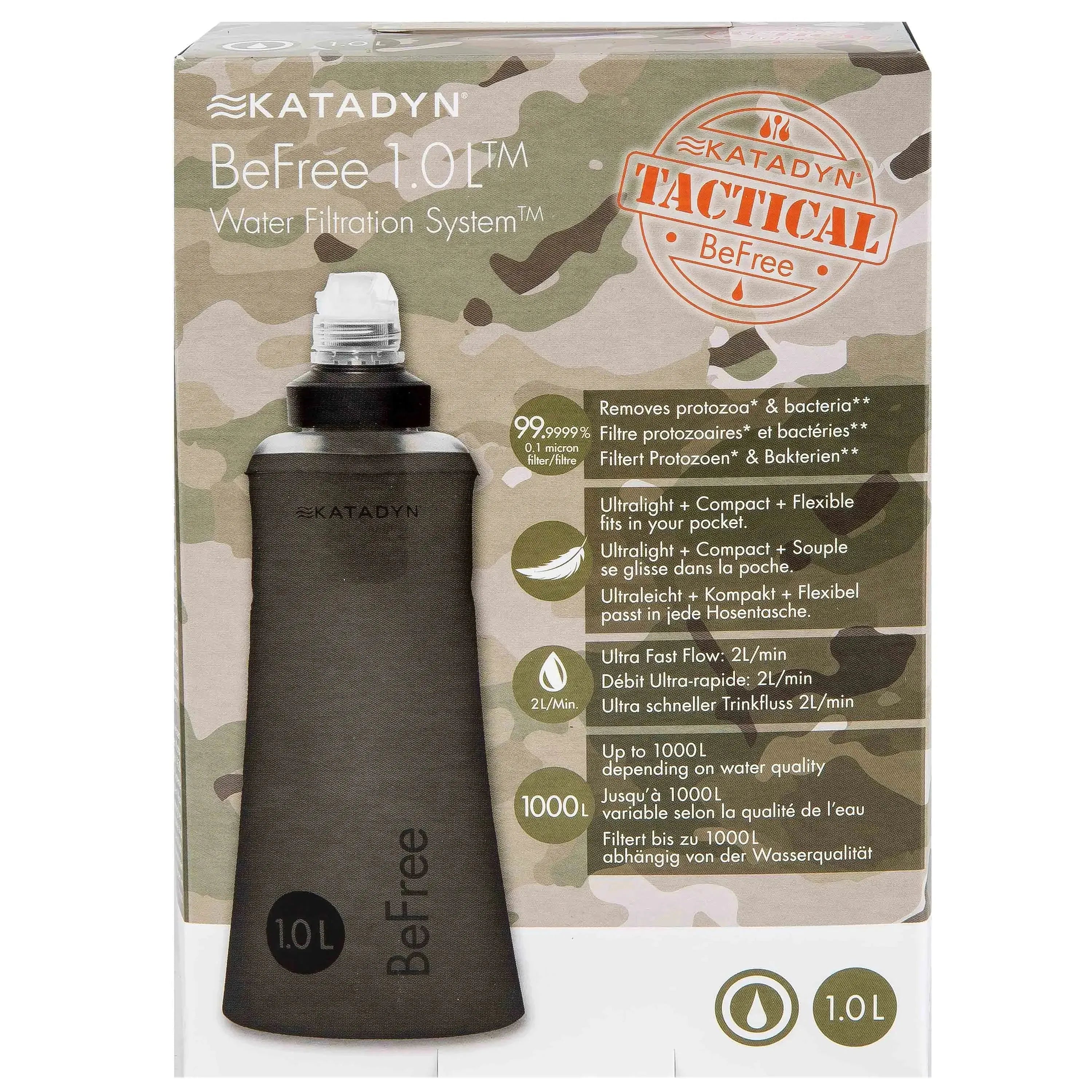 BeFree Tactical 1.0 Liter filter system black - Image 5