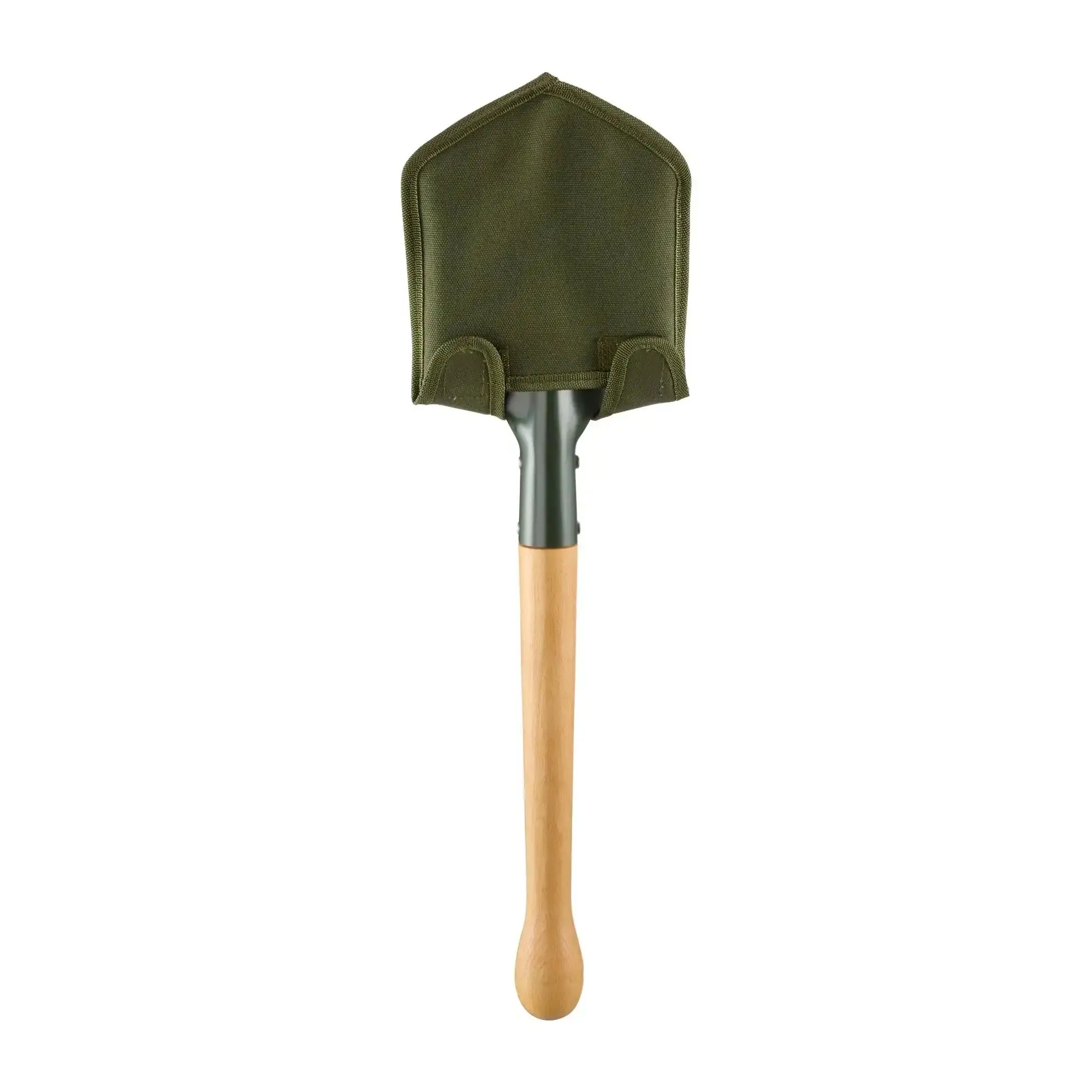 Entrenching tool wooden handle with pouch - Image 2
