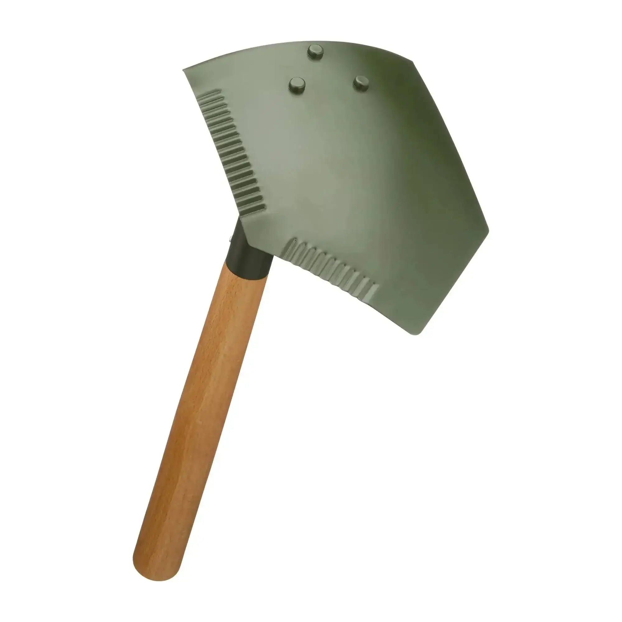 Folding shovel Deluxe wooden handle 2-piece natural - Image 2