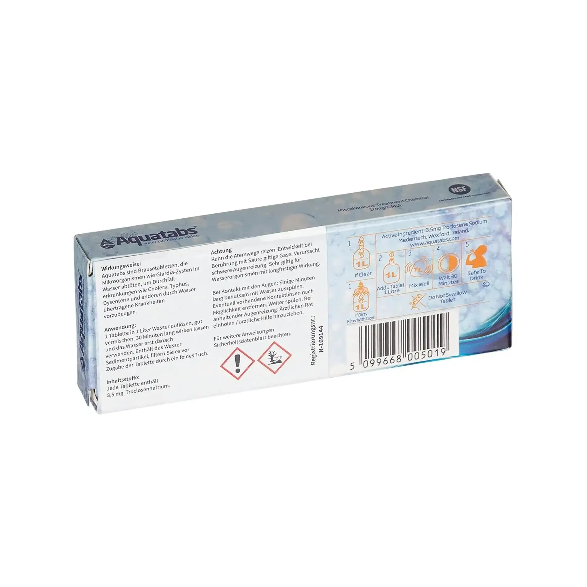 Water purification tablets Aquatabs 50 tablets - Image 2
