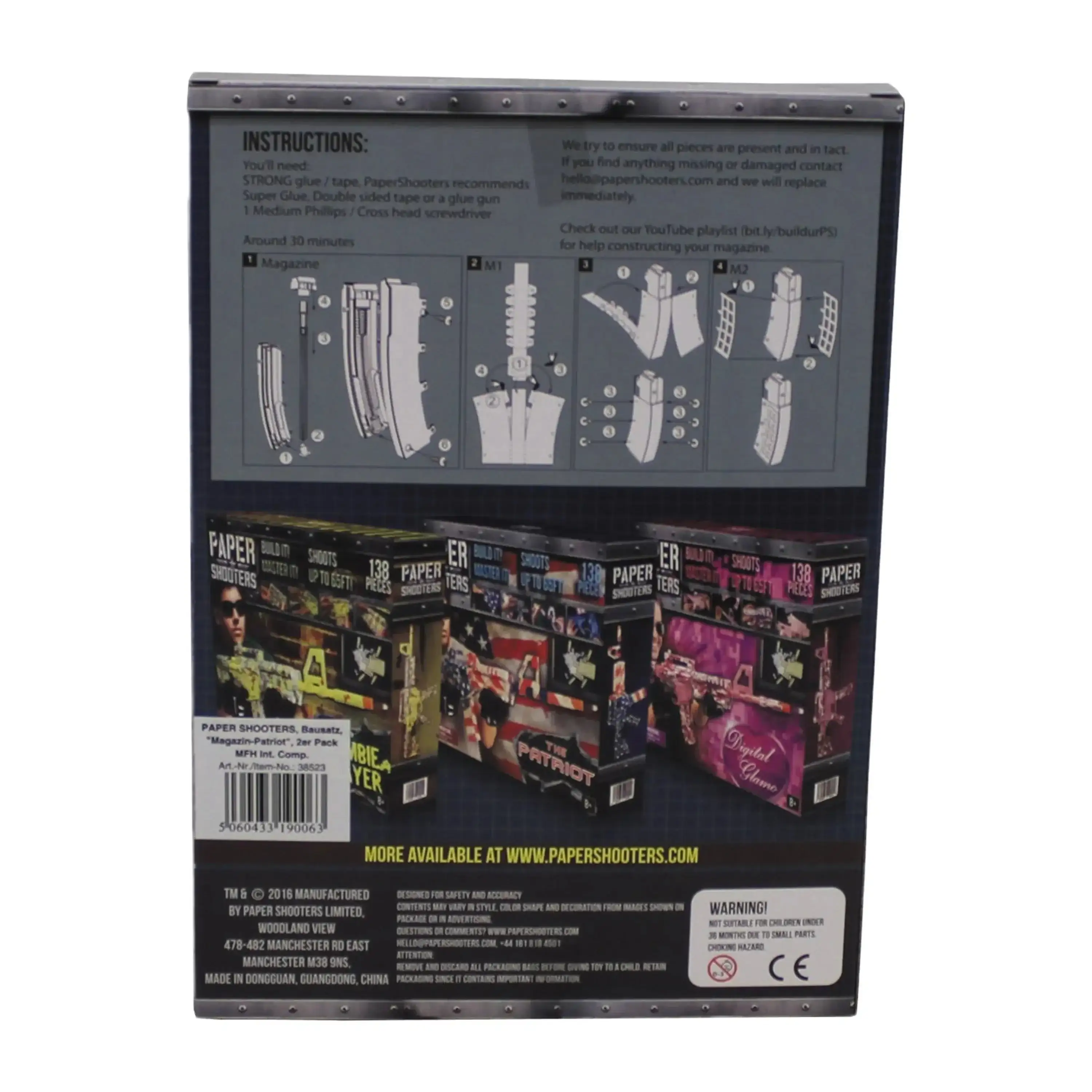 Paper Shooters replacement magazine Tactician Patriot pack of 2 - Image 2