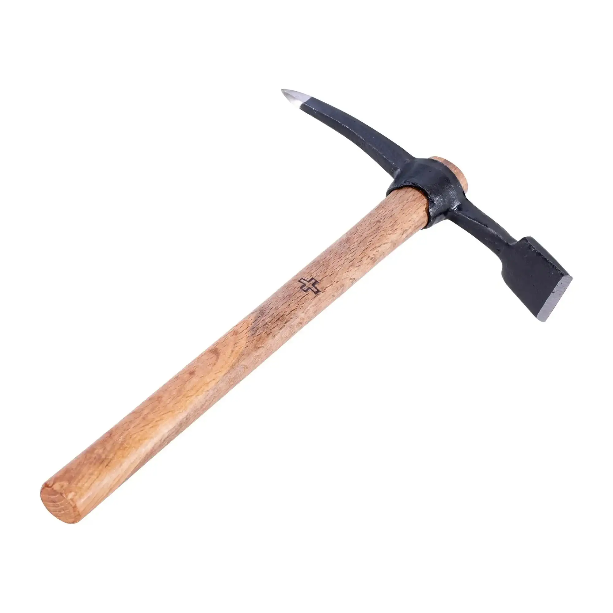 Swiss pioneer pickaxe with wooden handle
