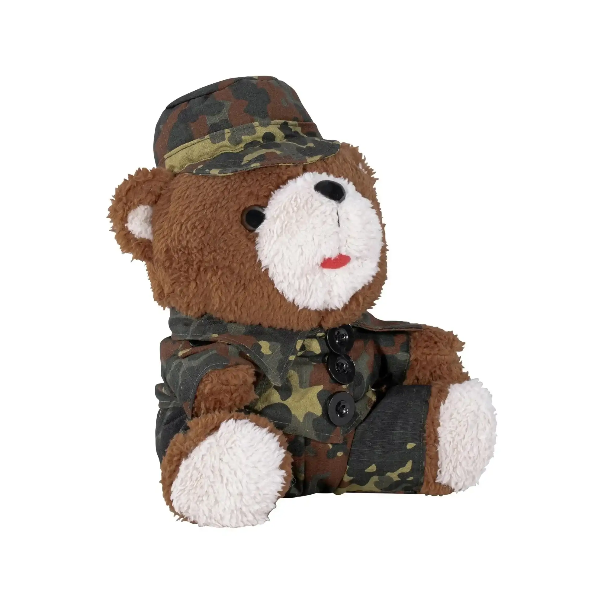 Teddy bear with suit and cap