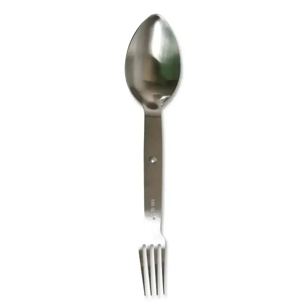 Folding cutlery spork stainless steel - Image 3