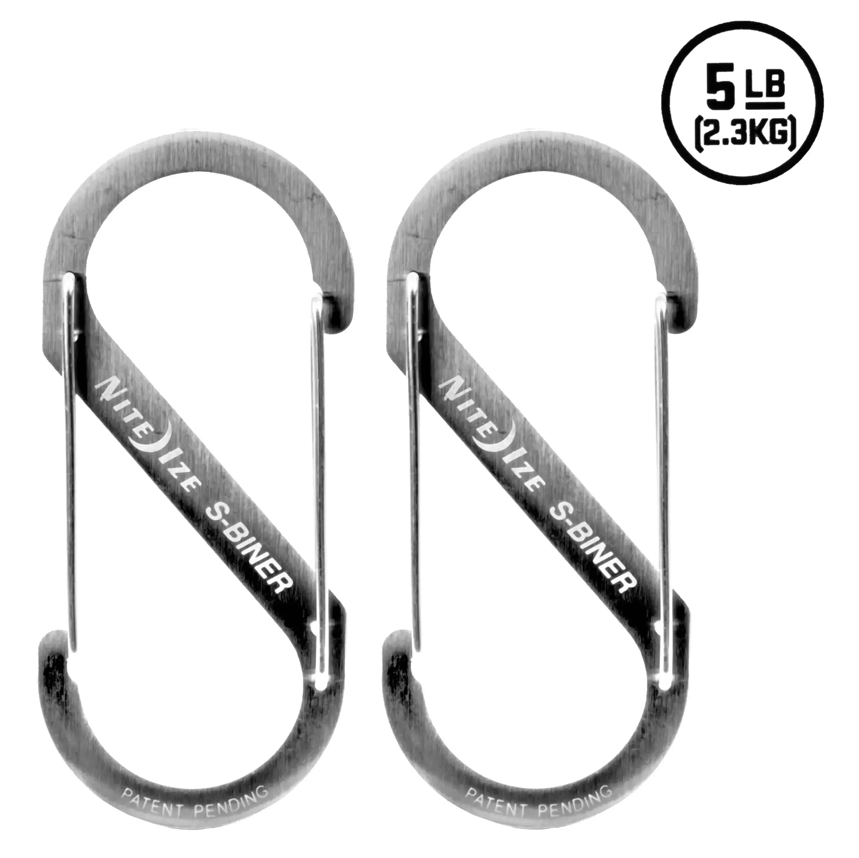 Carabiner S-Biner size 1 stainless steel 2-pack