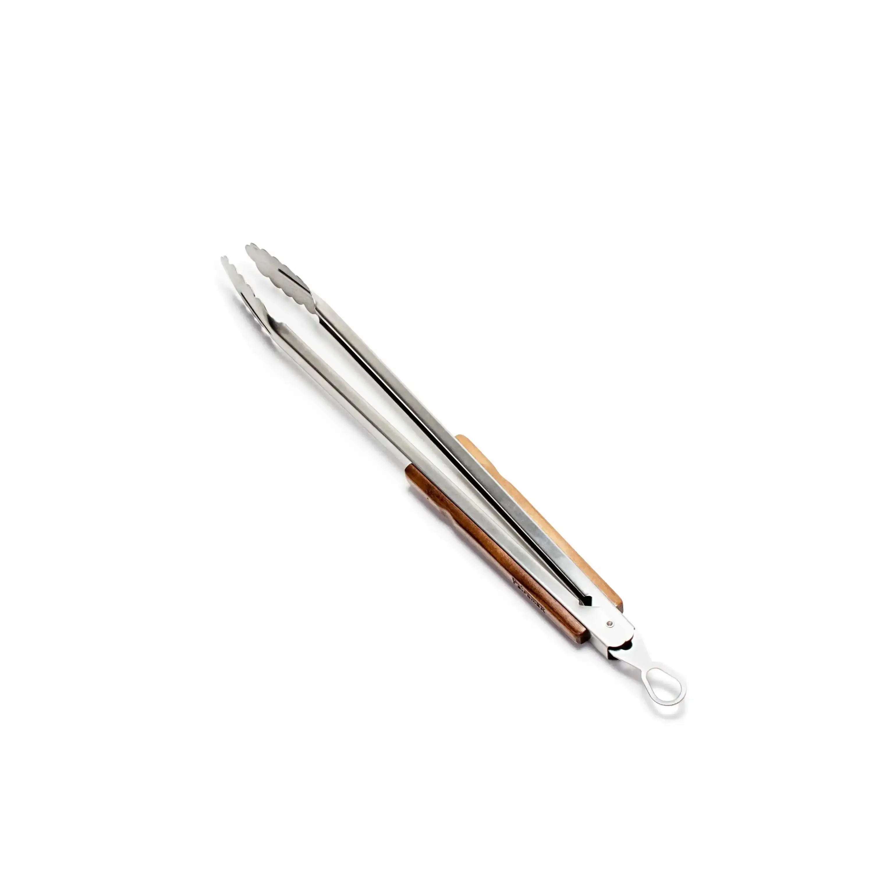 Small grill and charcoal tongs silver-coloured