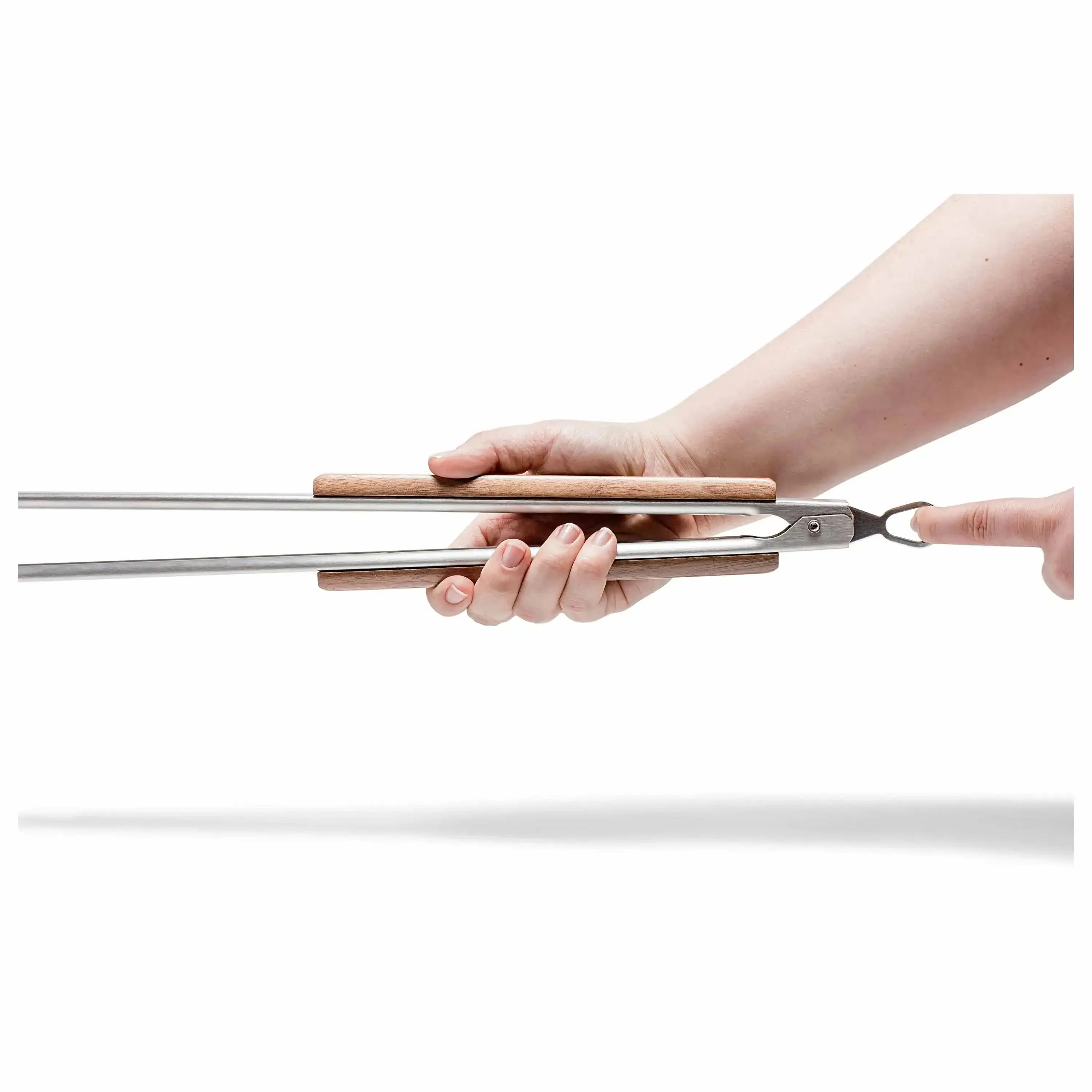 Small grill and charcoal tongs silver-coloured - Image 4