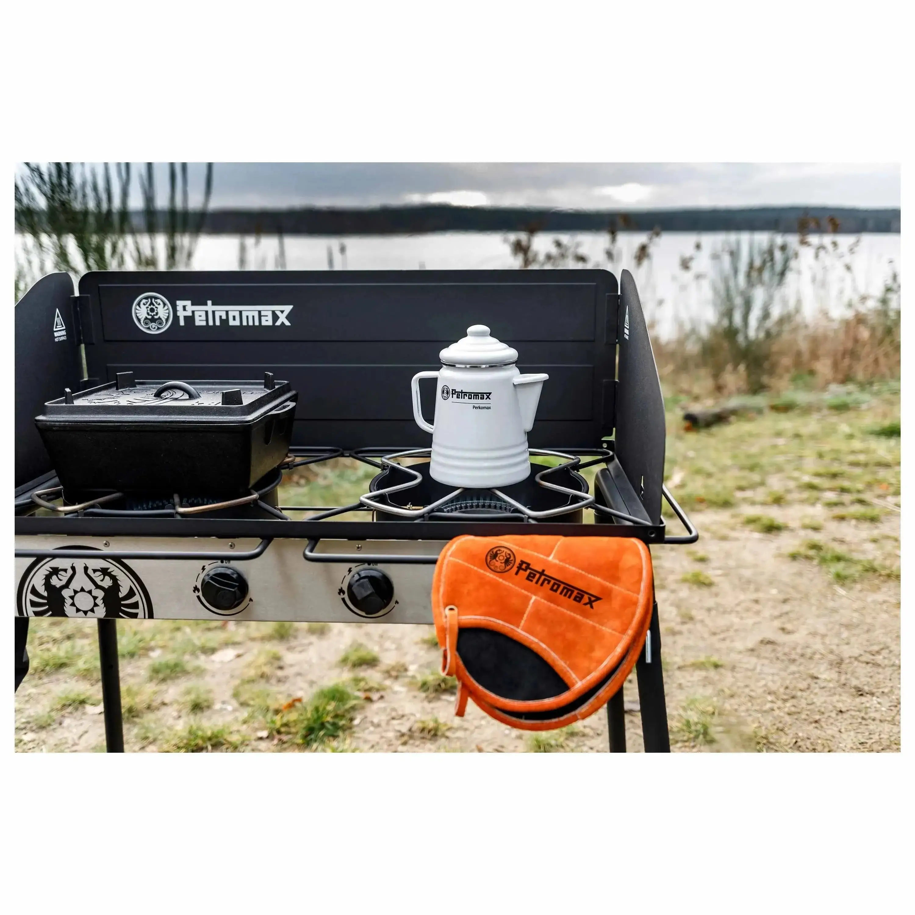 Pot Holder Aramid Pro 300 with pocket orange set of 2 - Image 2