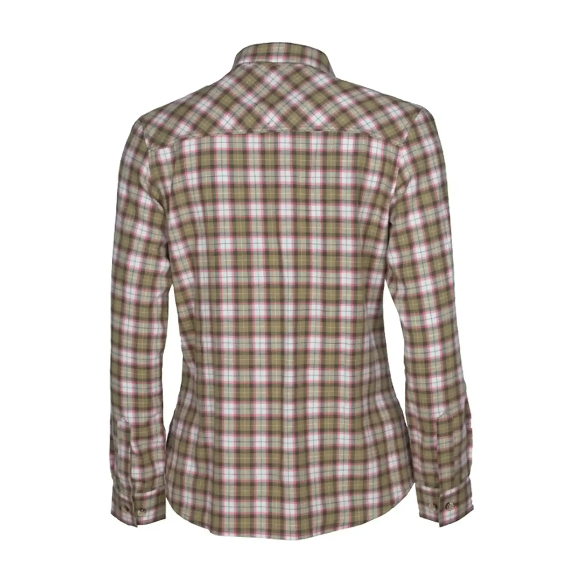 Flannel blouse Felicia green white women - Image 2