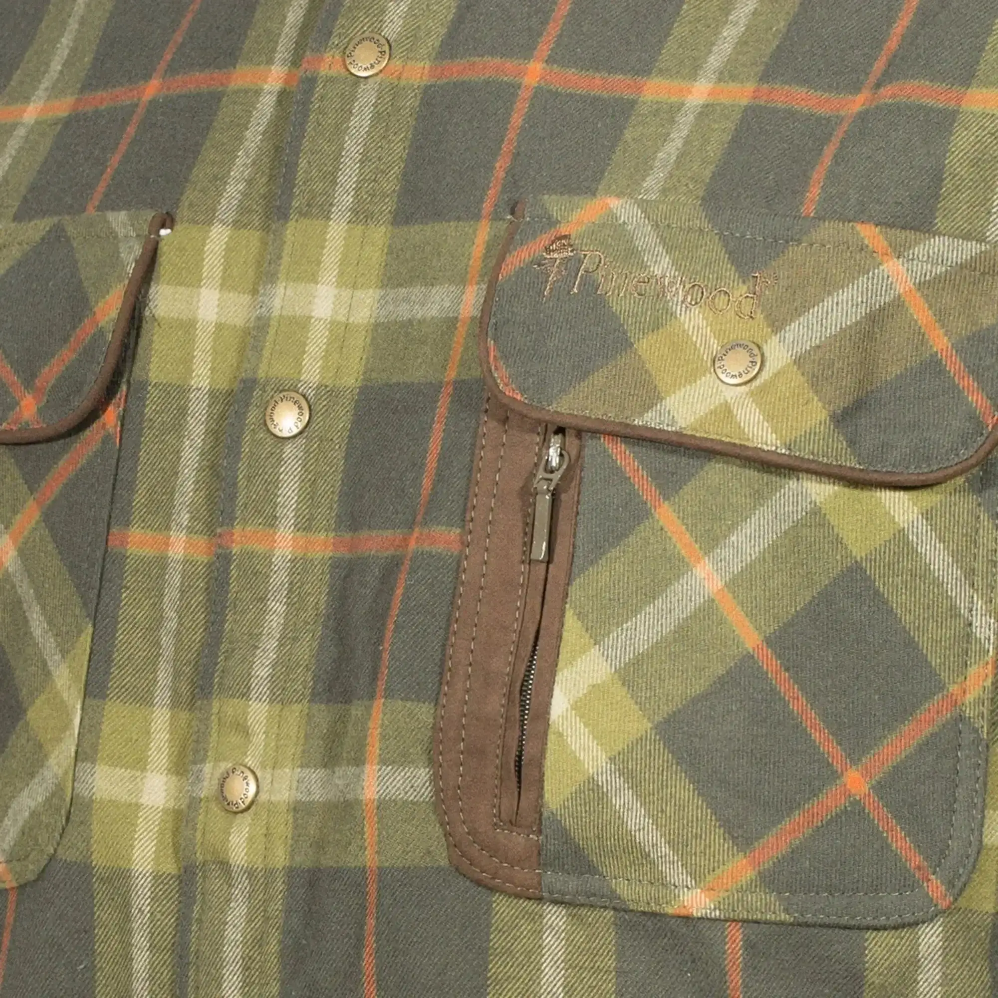 Shirt Cornwall olive terracotta - Image 3