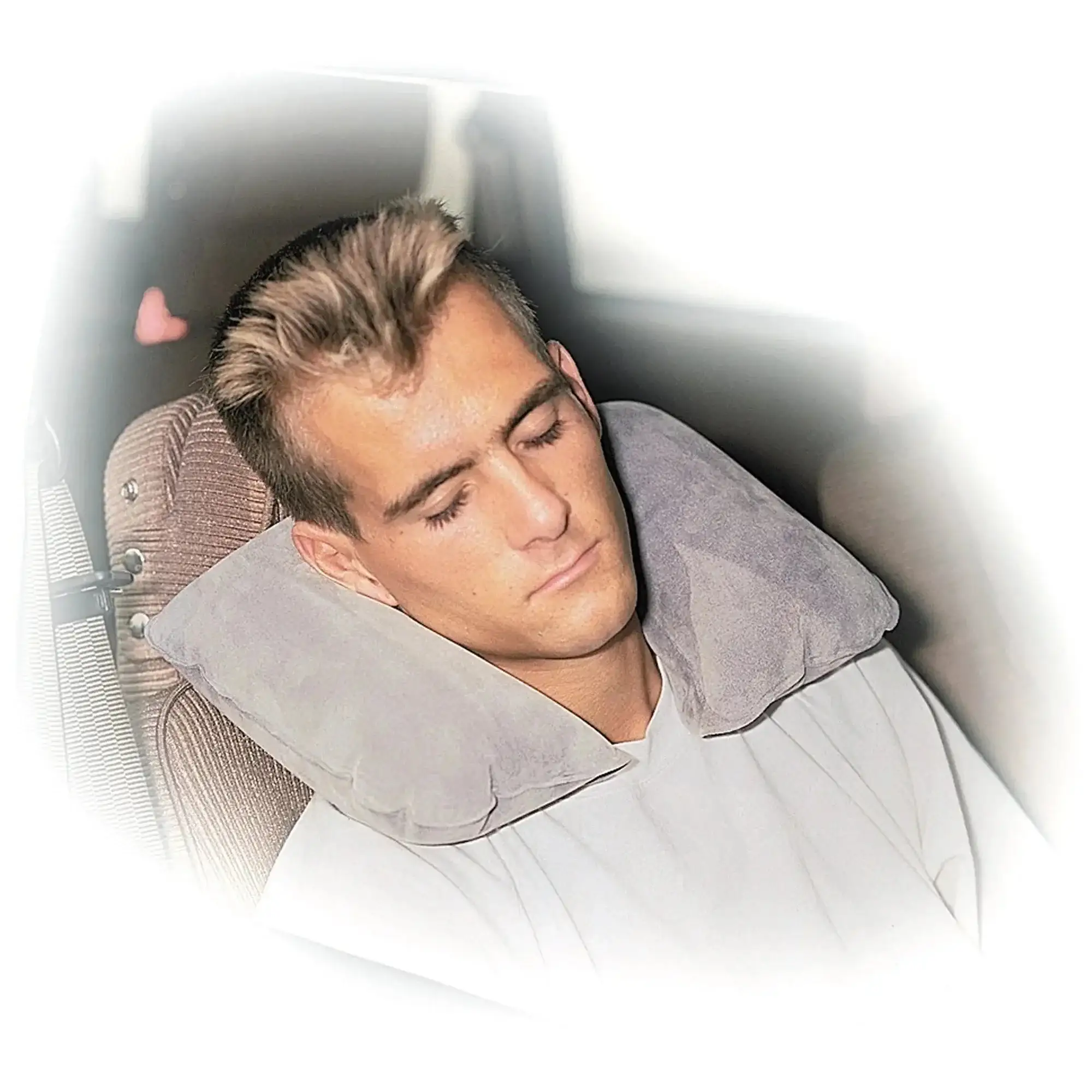 Inflatable neck pillow blue - Image 2