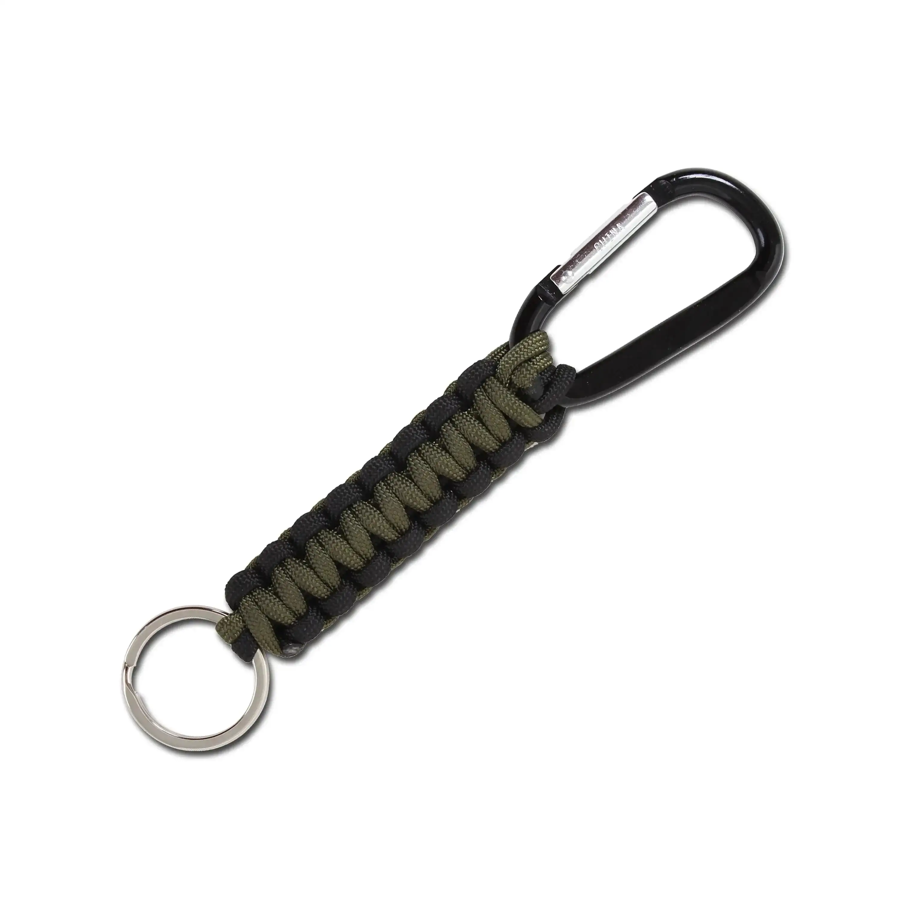 Paracord keychain with carabiner black