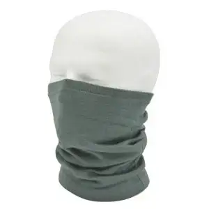 Swiss wool neck gaiter olive-grey, as new