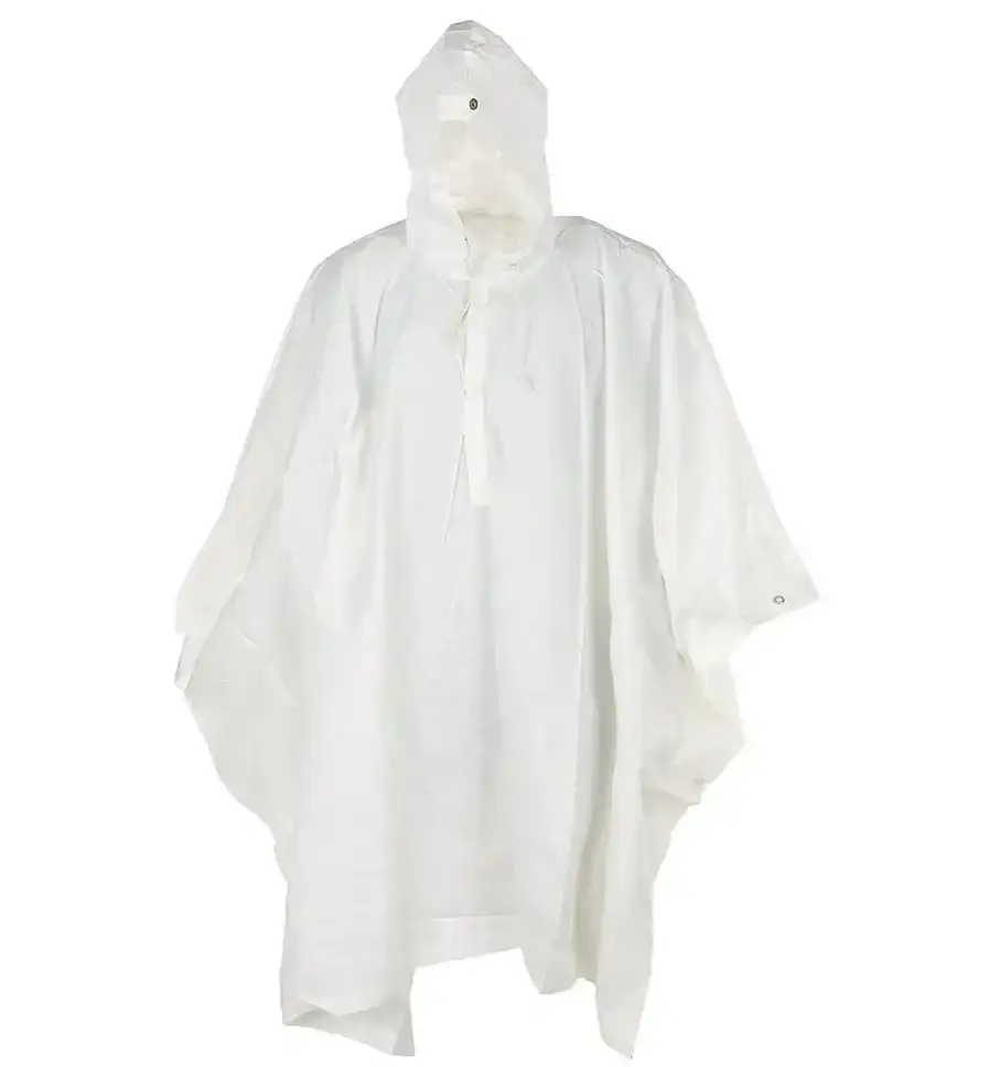 Swiss poncho, white, like new
