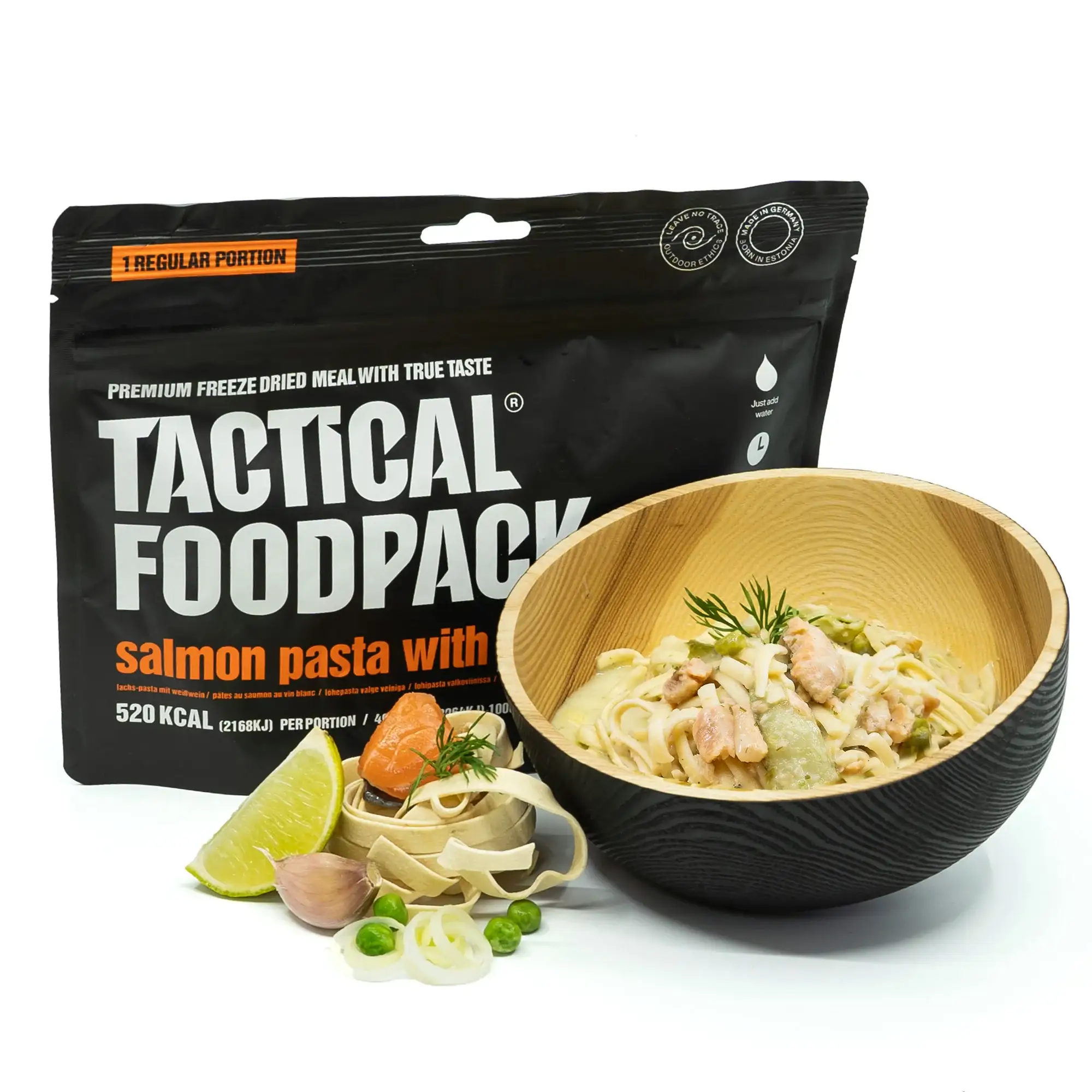 Main course salmon pasta with white wine - Image 2
