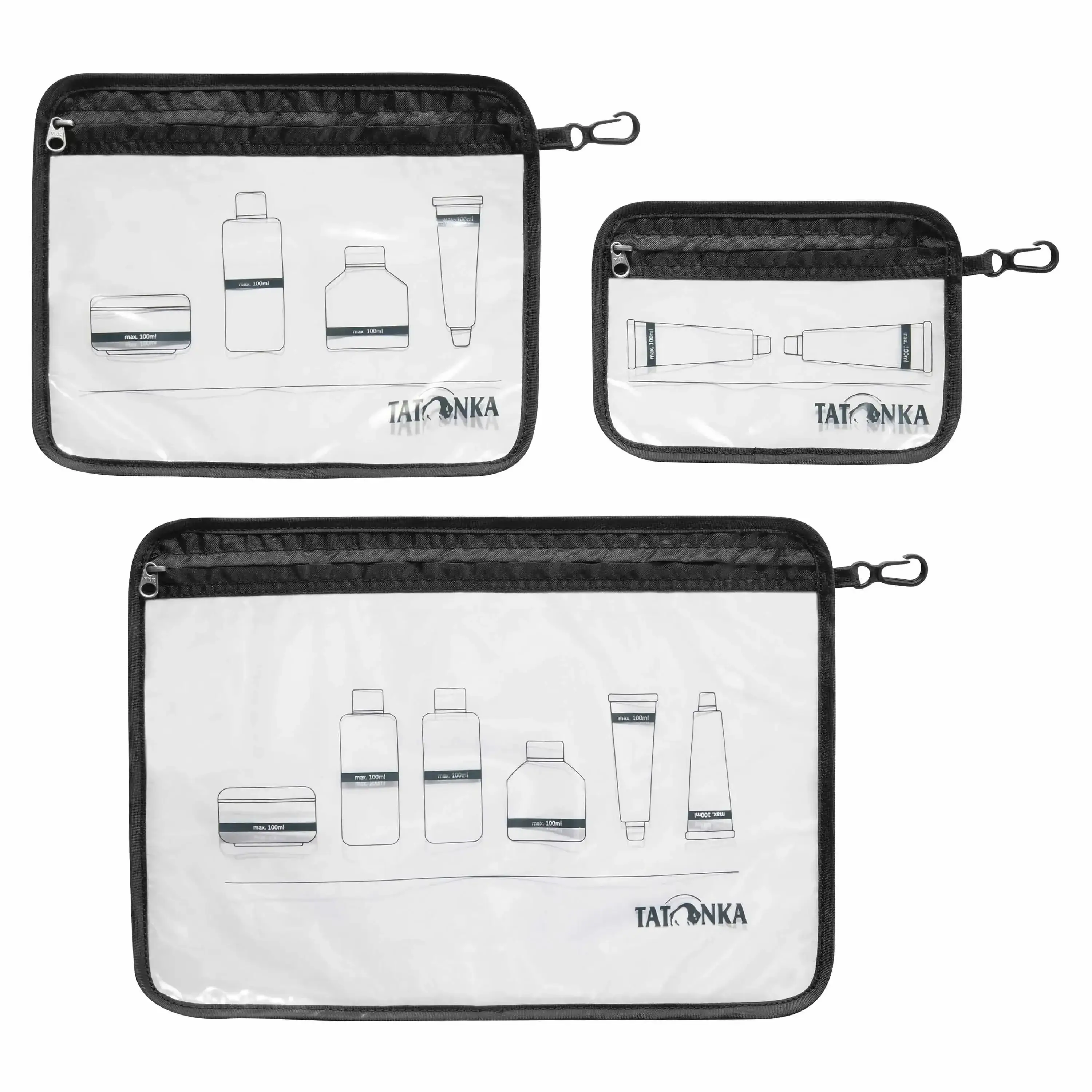 Zip Flight Bag set black