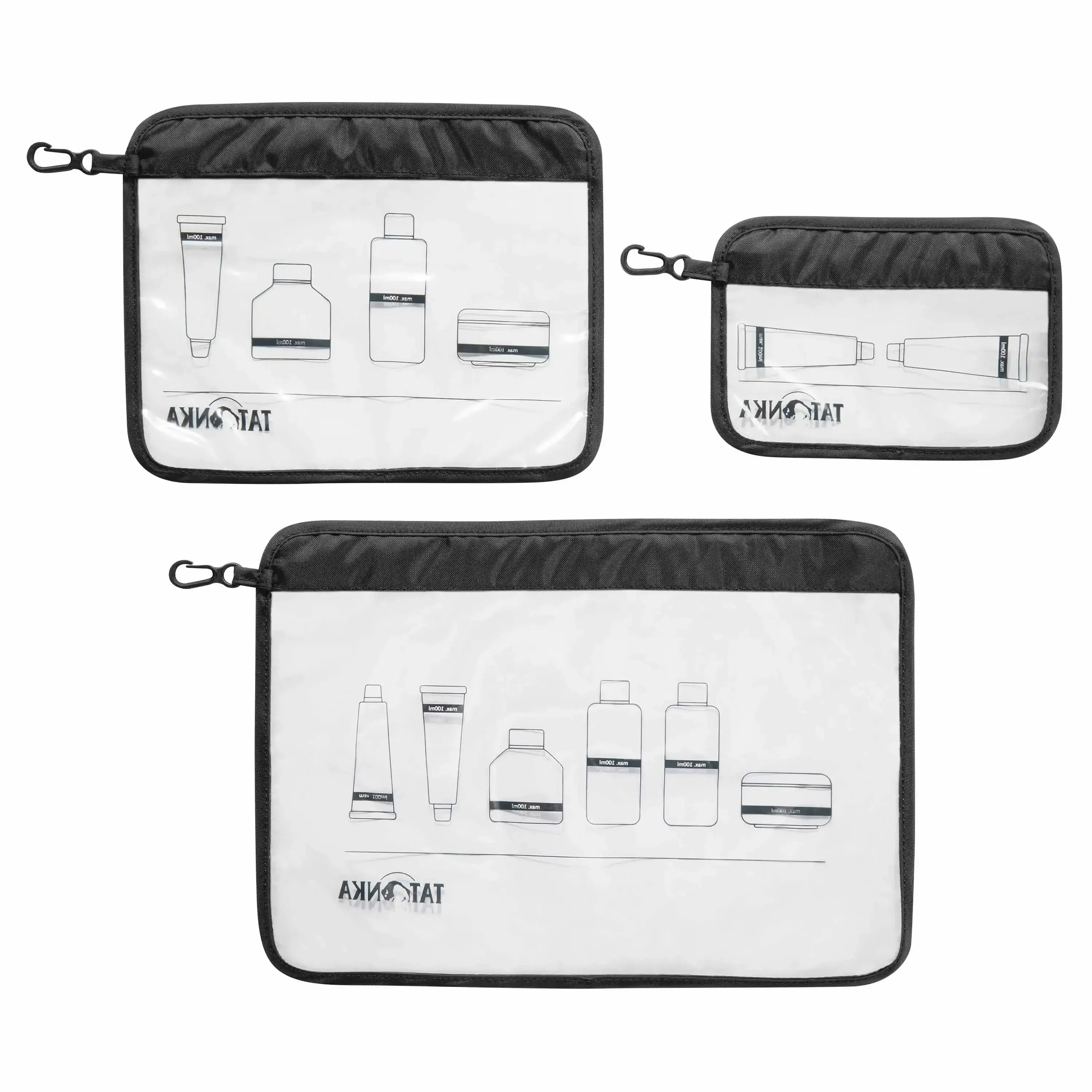Zip Flight Bag set black - Image 2